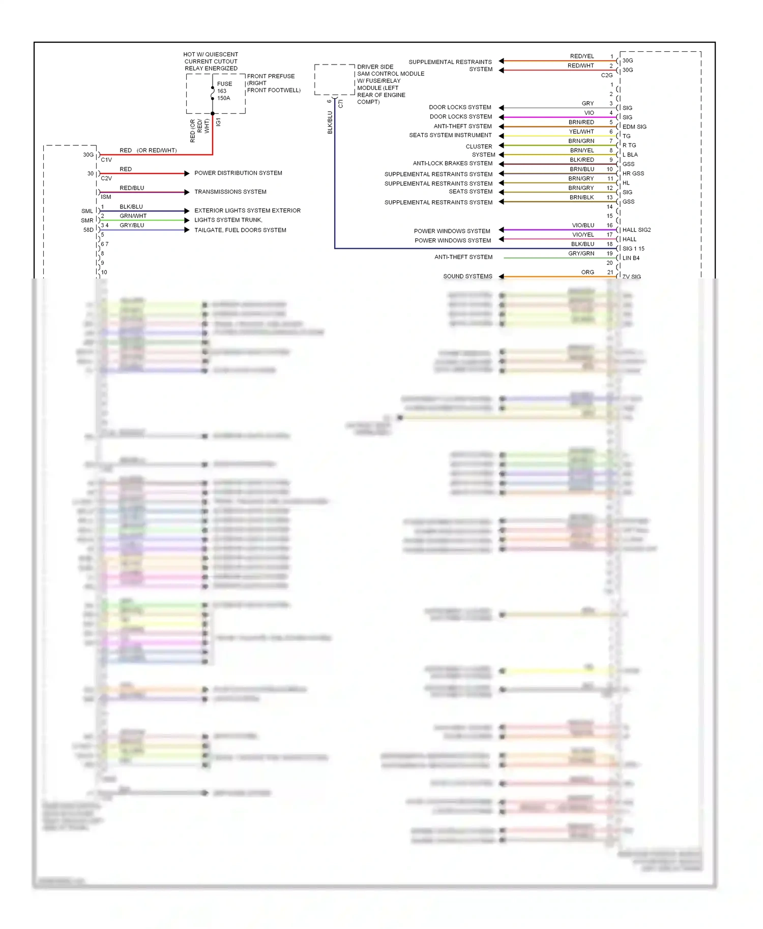 Wiring diagram door locks system engine controls systems for Mercedes-Benz E-class W212/S212/C207/A207 (2009-2013) (1 of 1)