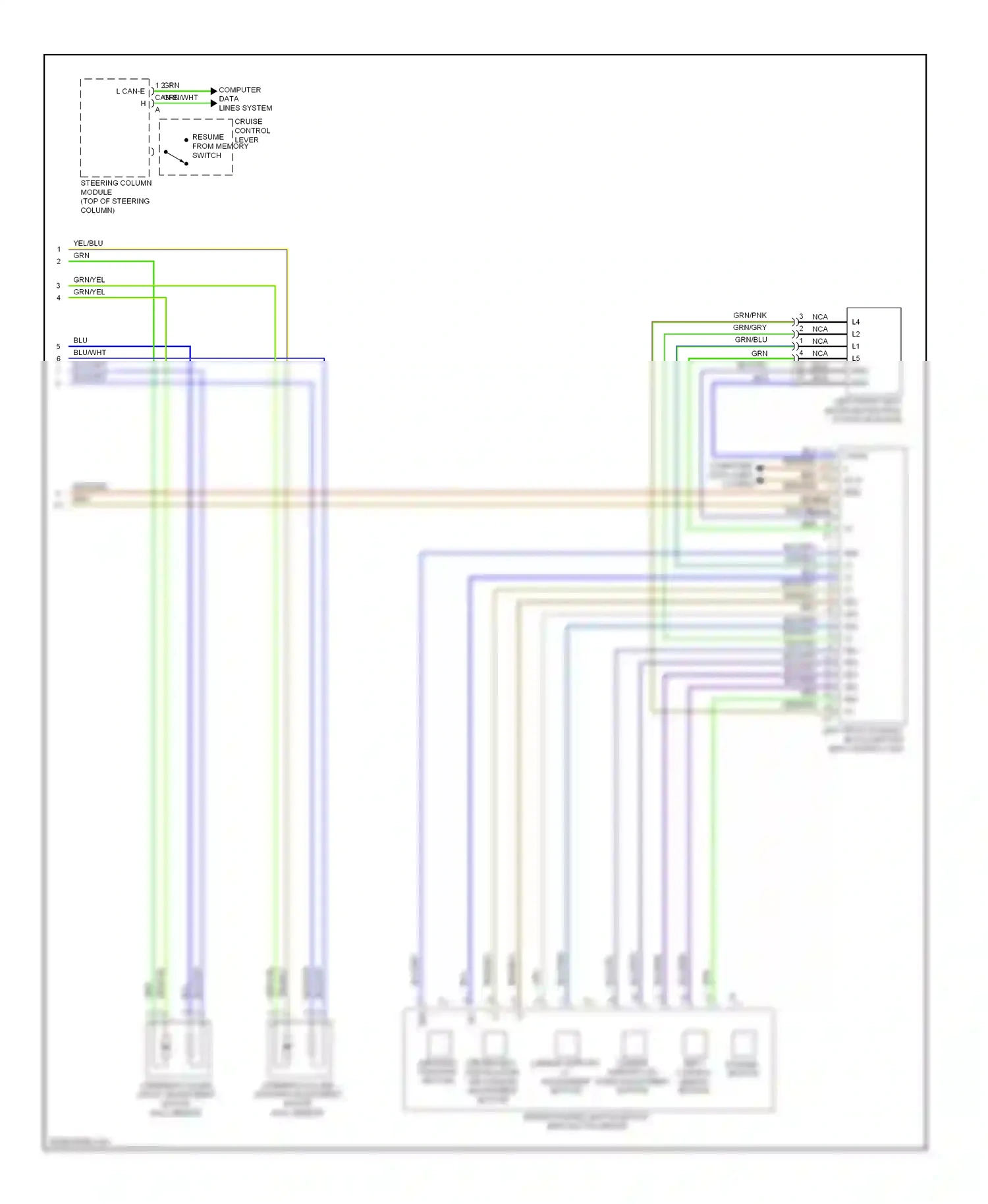 Wiring diagram dynamic button for Mercedes-Benz E-class W212/S212/C207/A207 (2009-2013) (1 of 2)