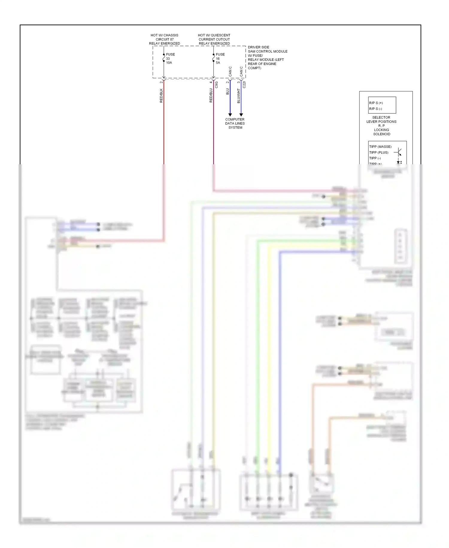 Wiring diagram electronic ignition switch control unit for Mercedes-Benz E-class W212/S212/C207/A207 (2009-2013) (13 of 17)