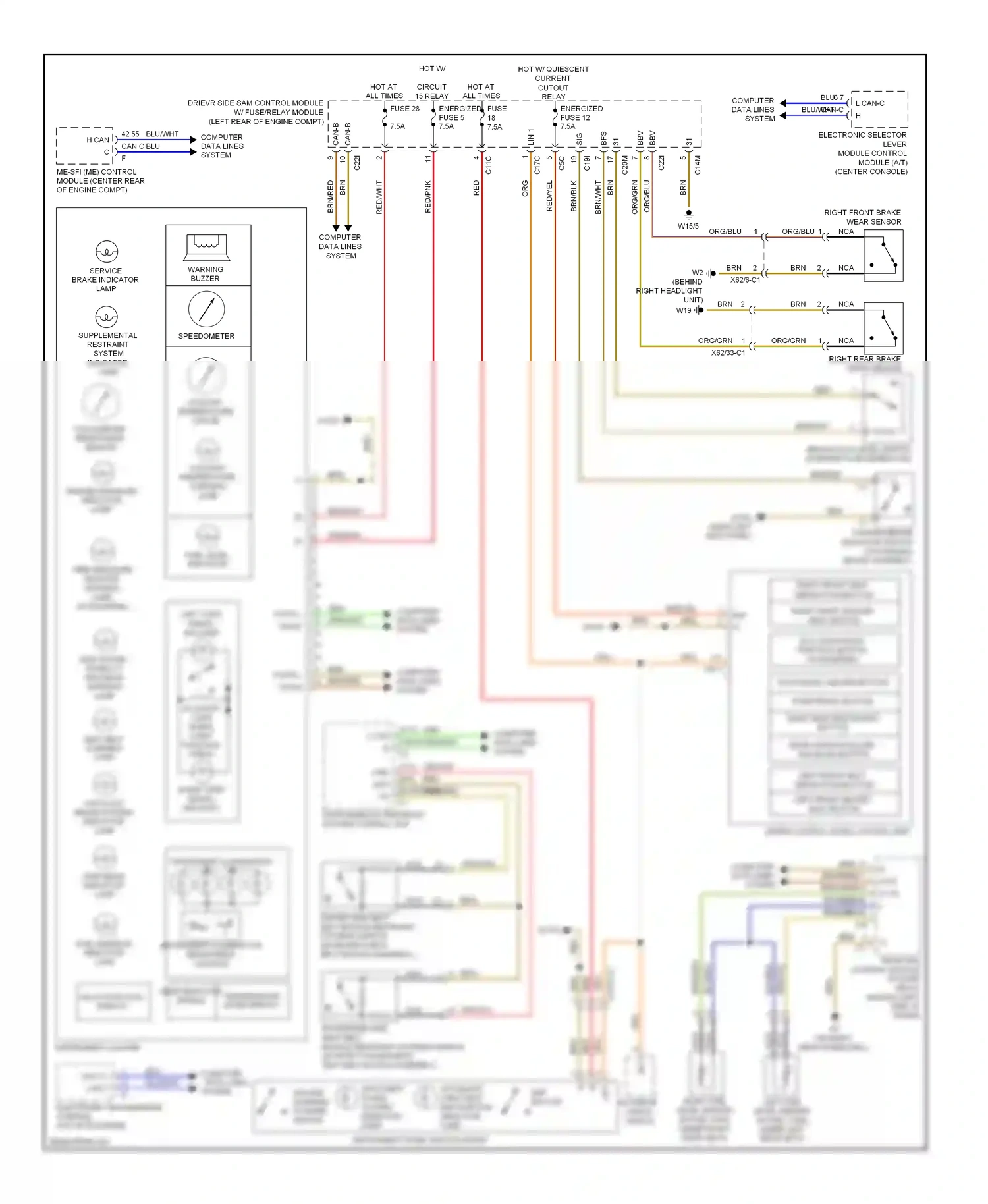 Wiring diagram esp button for Mercedes-Benz E-class W212/S212/C207/A207 (2009-2013) (1 of 1)