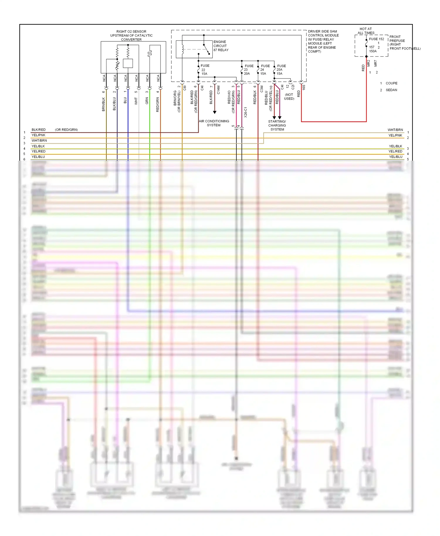 Wiring diagram front prefuse for Mercedes-Benz E-class W212/S212/C207/A207 (2009-2013) (2 of 2)