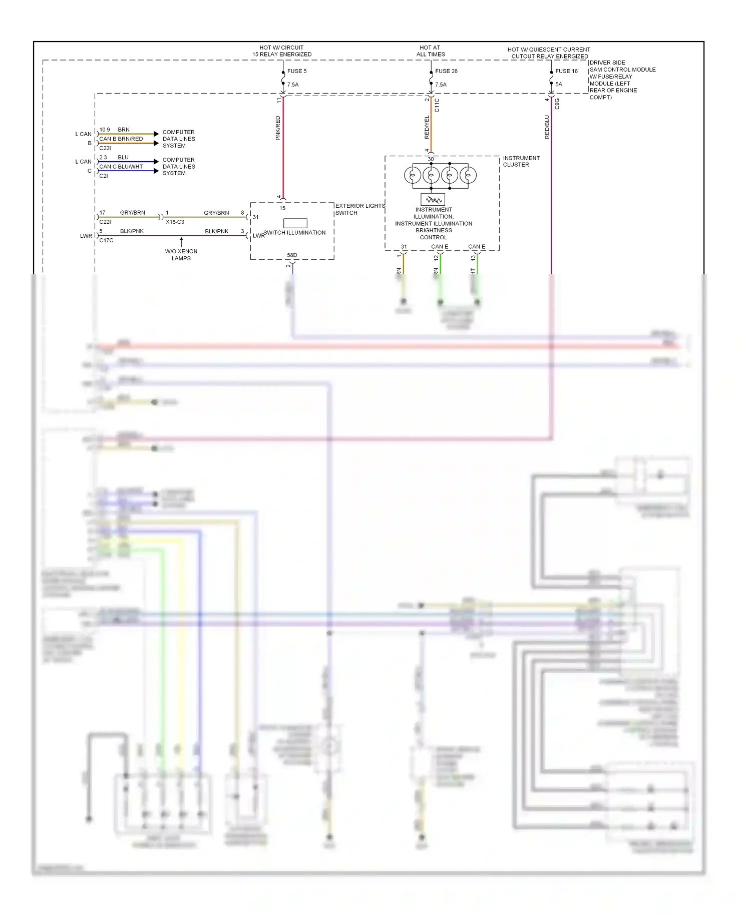 Wiring diagram mb-info, breakdown assistance button for Mercedes-Benz E-class W212/S212/C207/A207 (2009-2013) (3 of 4)