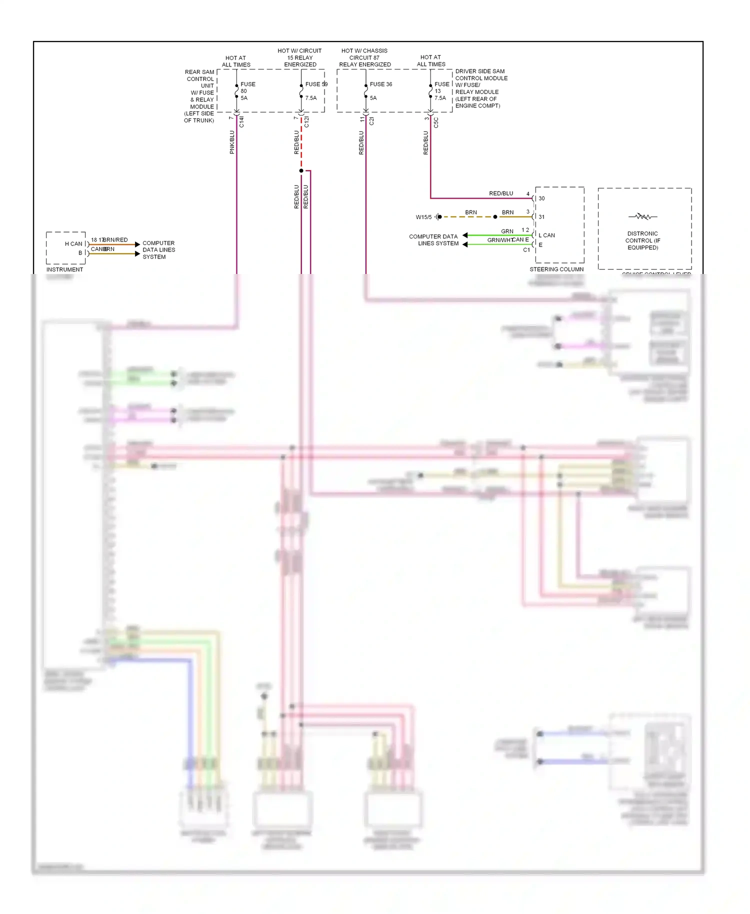 Wiring diagram multifunction camera for Mercedes-Benz E-class W212/S212/C207/A207 (2009-2013) (1 of 2)