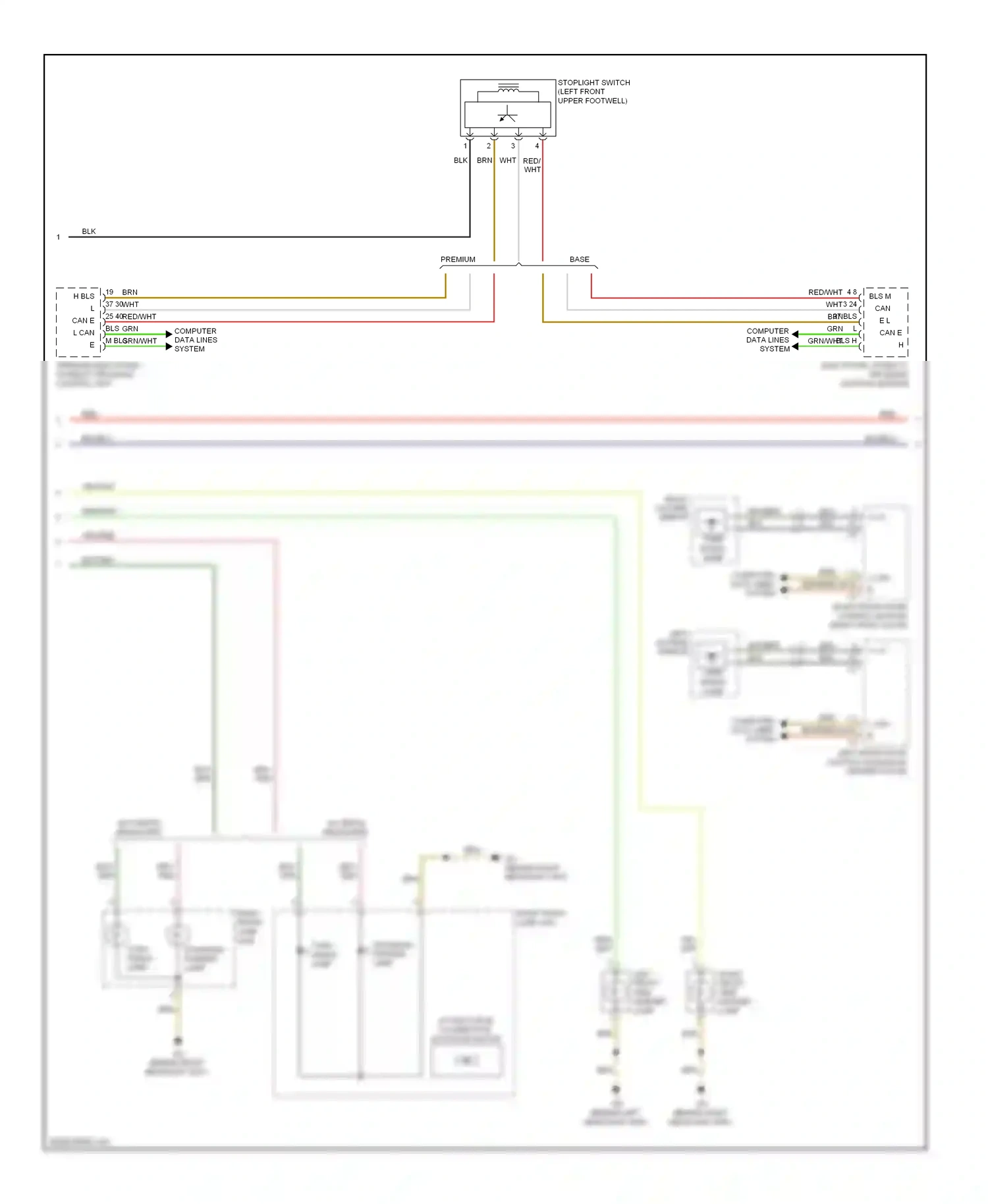 Wiring diagram premium electronic stability program control unit for Mercedes-Benz E-class W212/S212/C207/A207 (2009-2013) (4 of 5)