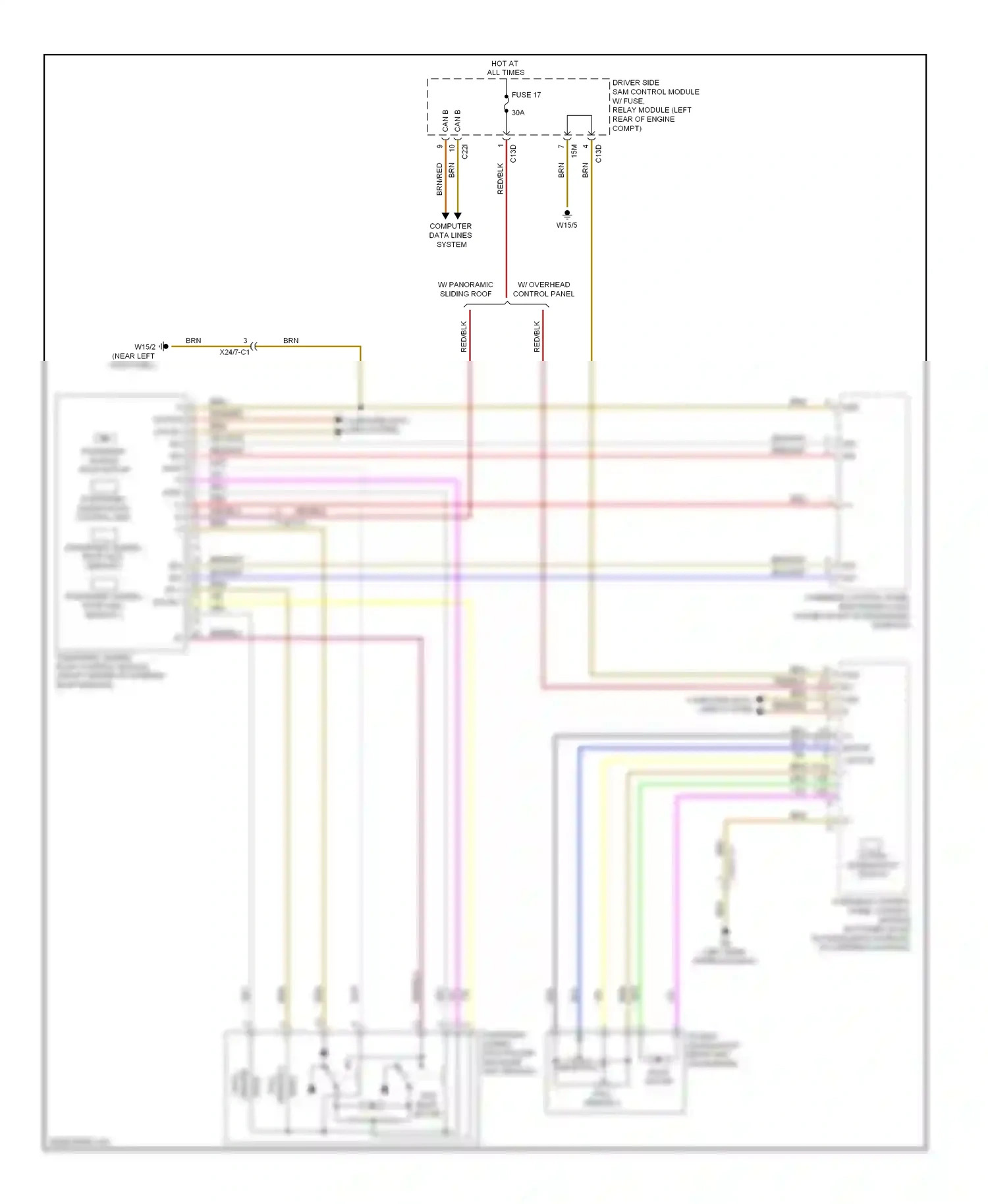 Wiring diagram sensor 2 for Mercedes-Benz E-class W212/S212/C207/A207 (2009-2013) (1 of 1)
