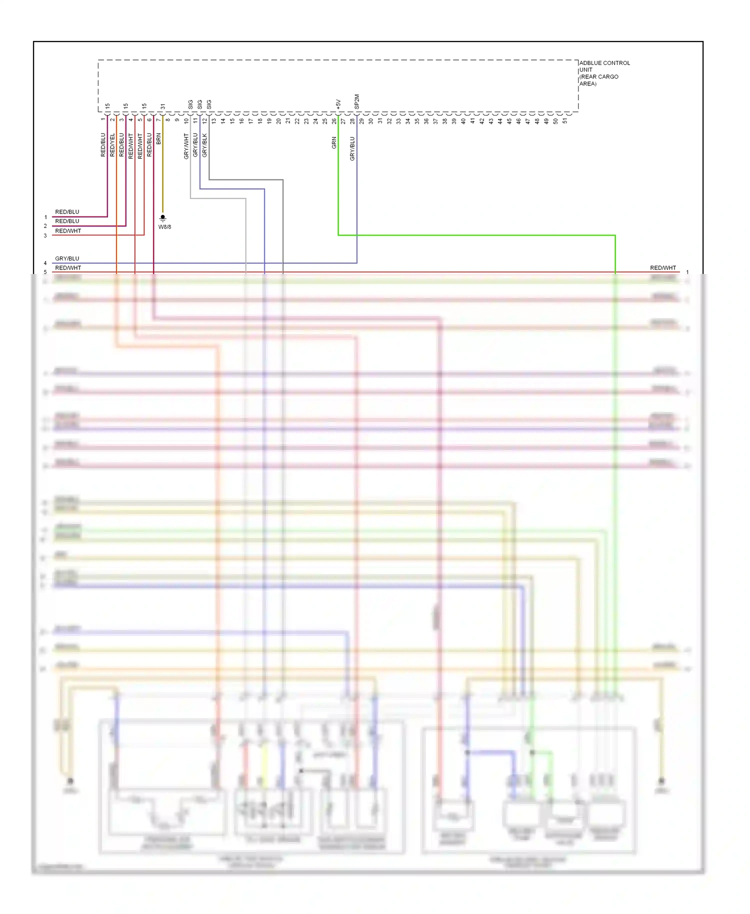 Wiring diagram tank heating element, temperature sensor for Mercedes-Benz E-class W212/S212/C207/A207 (2009-2013) (1 of 1)
