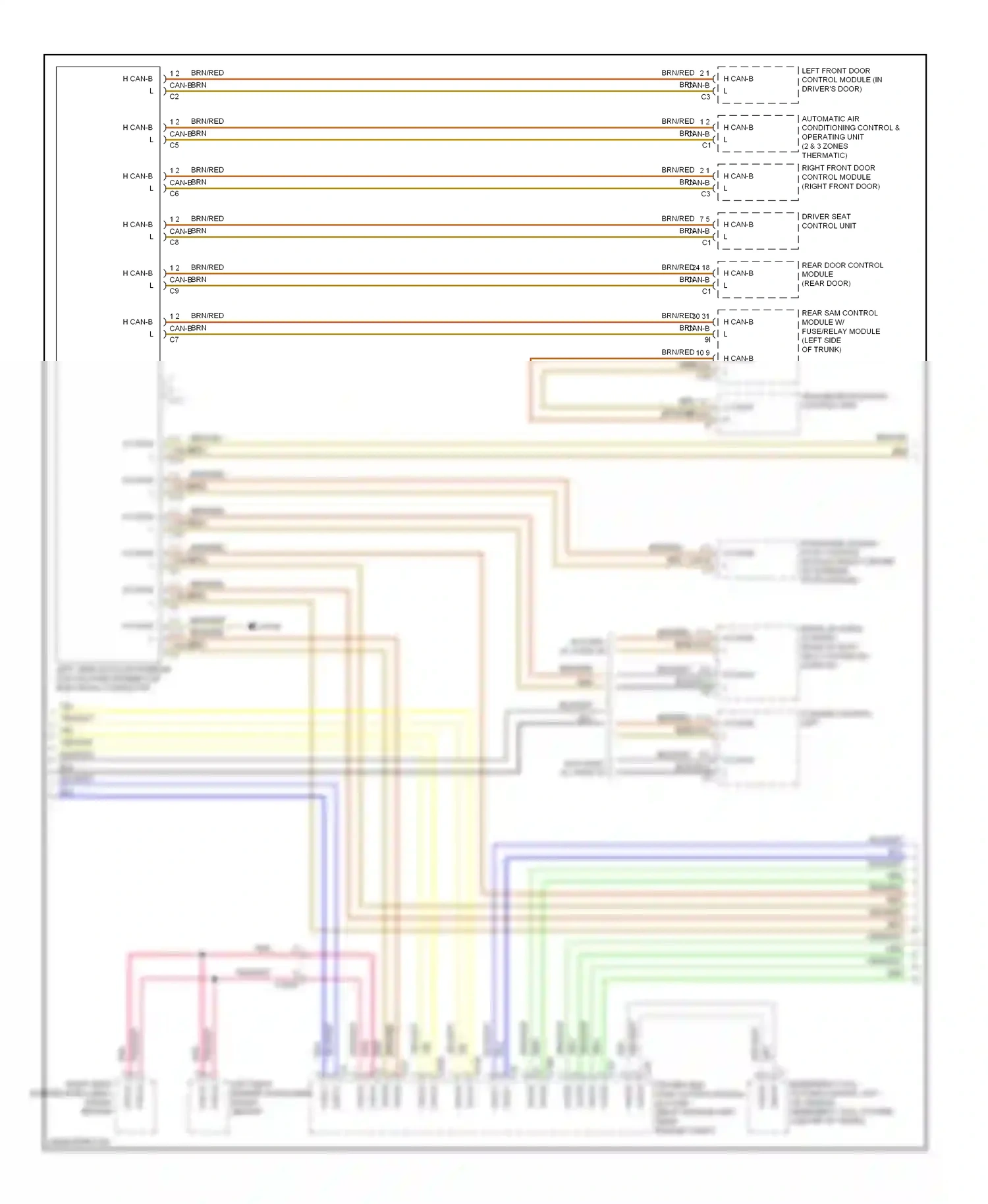 Wiring diagram trailer recognition control unit for Mercedes-Benz E-class W212/S212/C207/A207 (2009-2013) (1 of 2)