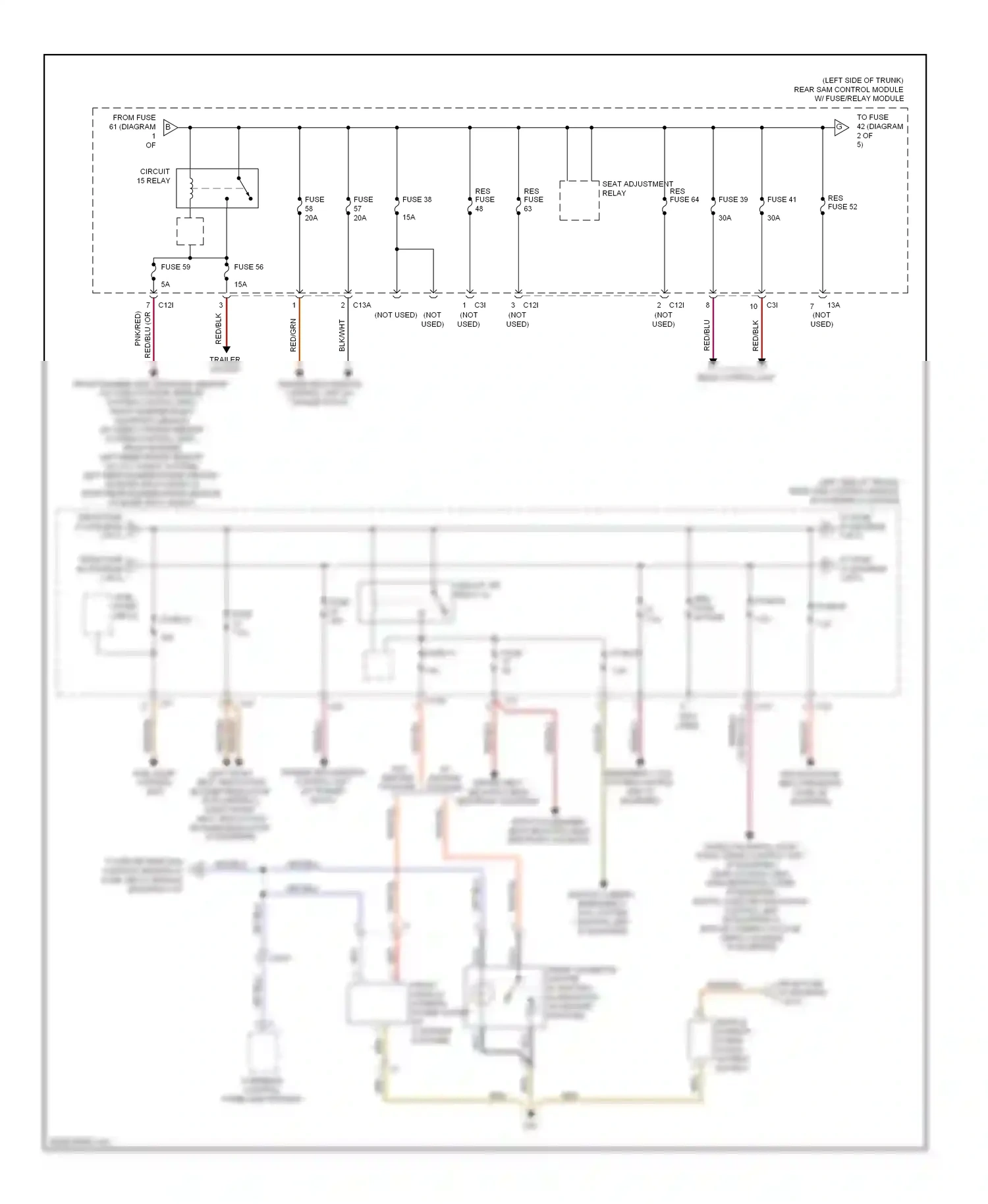 Wiring diagram trailer socket for Mercedes-Benz E-class W212/S212/C207/A207 (2009-2013) (1 of 2)