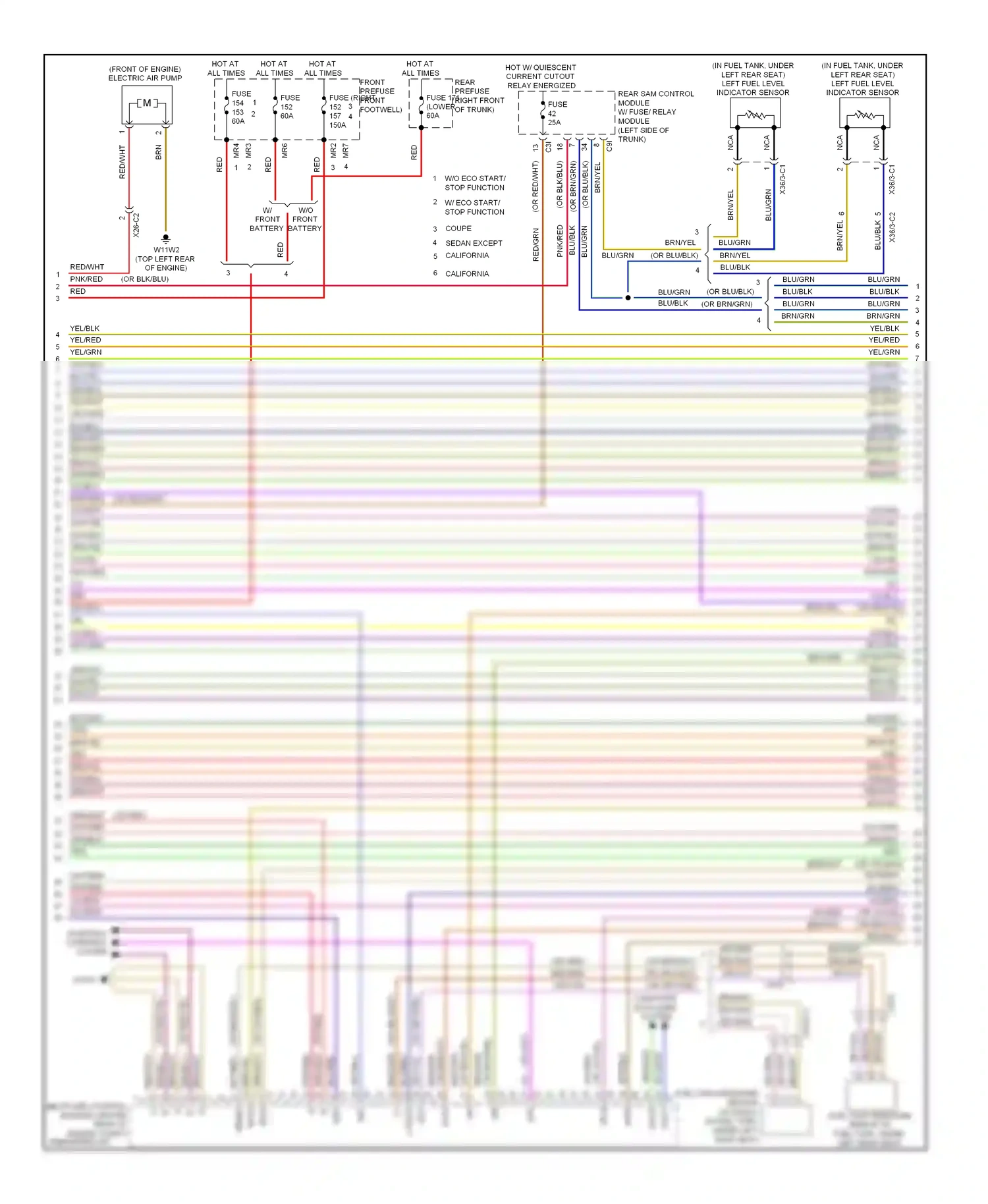 Wiring diagram w/o eco start/ stop function for Mercedes-Benz E-class W212/S212/C207/A207 (2009-2013) (2 of 3)
