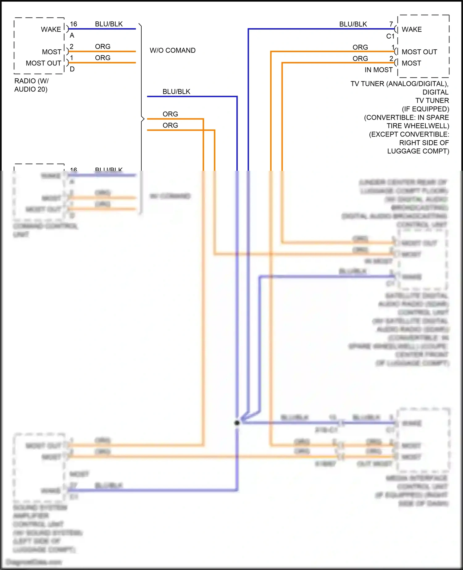 Wiring diagram comand control unit for Mercedes-Benz E-class W212/S212/C207/A207 facelift (2013-2016) (23 of 54)