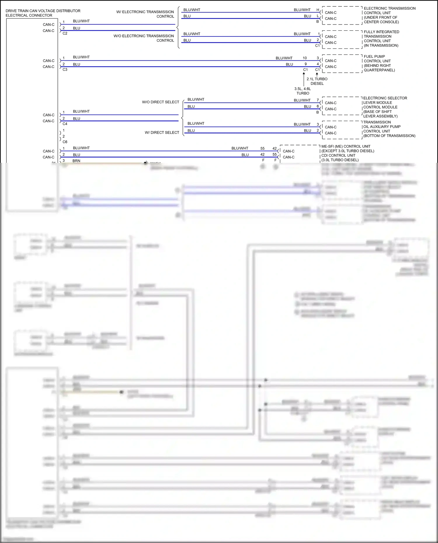 Wiring diagram command control unit for Mercedes-Benz E-class W212/S212/C207/A207 facelift (2013-2016) (5 of 21)
