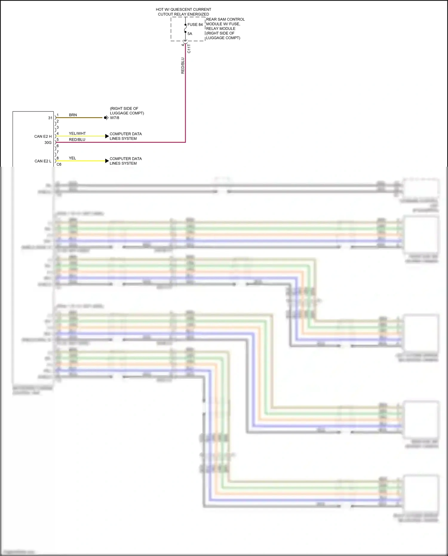 Wiring diagram command control unit for Mercedes-Benz E-class W212/S212/C207/A207 facelift (2013-2016) (1 of 21)