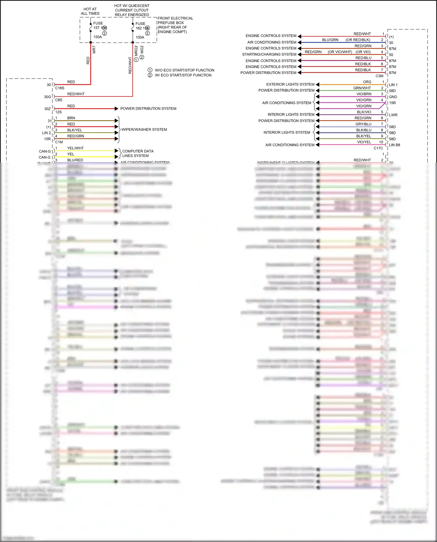 Wiring diagram computer data lines system air conditioning system for Mercedes-Benz E-class W212/S212/C207/A207 facelift (2013-2016) (1 of 3)