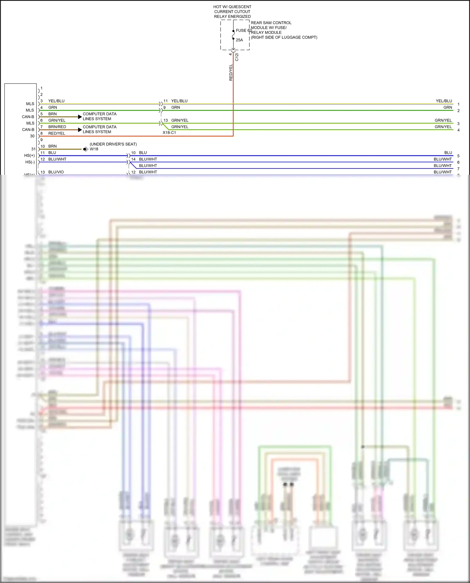 Wiring diagram computer data lines system for Mercedes-Benz E-class W212/S212/C207/A207 facelift (2013-2016) (32 of 443)