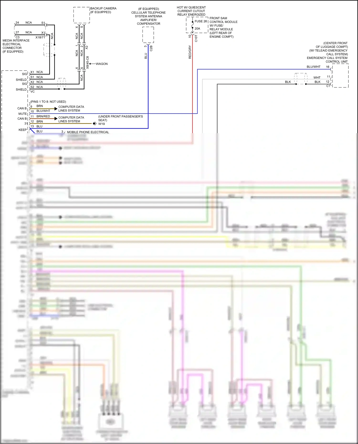 Wiring diagram computer data lines system for Mercedes-Benz E-class W212/S212/C207/A207 facelift (2013-2016) (21 of 443)