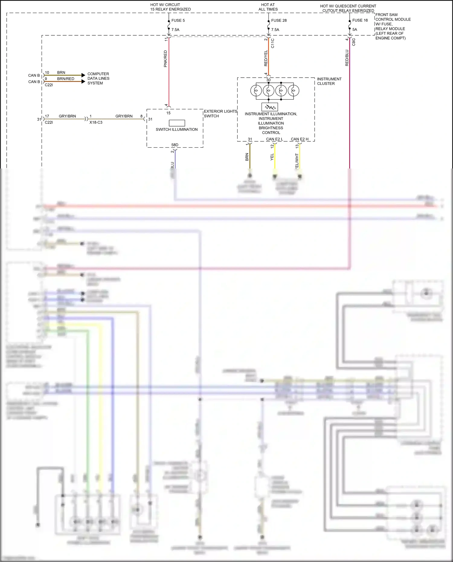 Wiring diagram computer data lines system for Mercedes-Benz E-class W212/S212/C207/A207 facelift (2013-2016) (137 of 443)