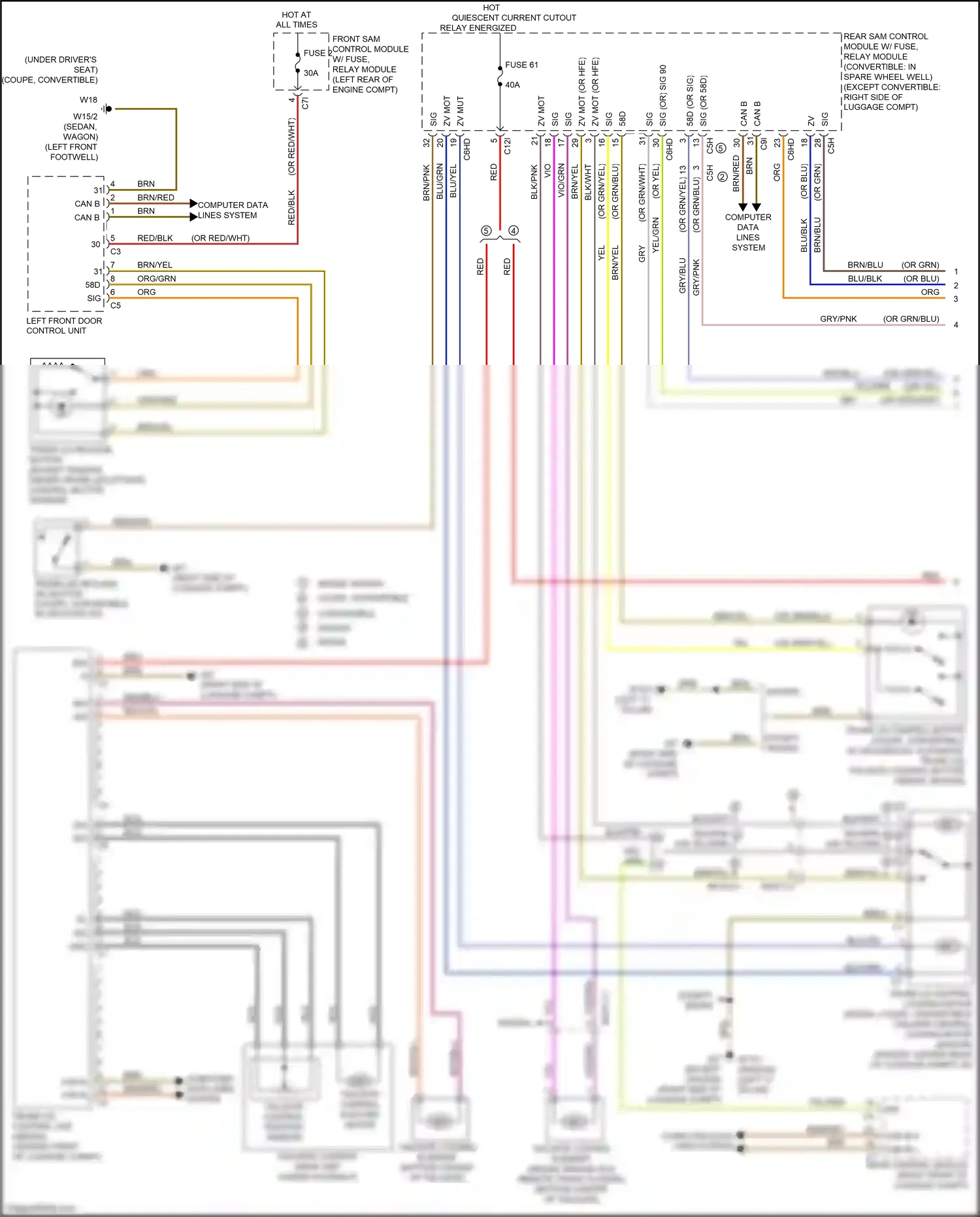 Wiring diagram computer data lines system for Mercedes-Benz E-class W212/S212/C207/A207 facelift (2013-2016) (69 of 443)