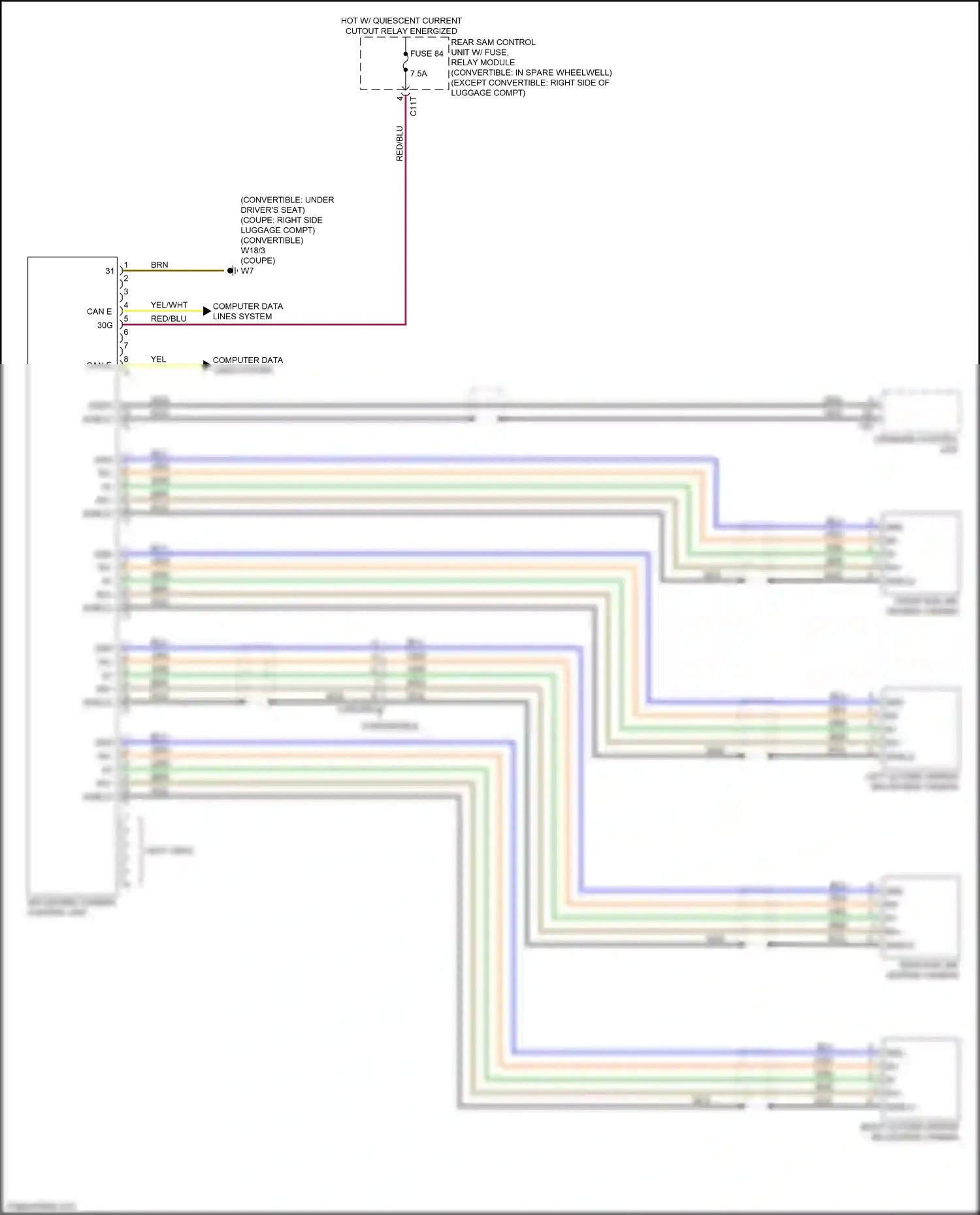 Wiring diagram computer data lines system for Mercedes-Benz E-class W212/S212/C207/A207 facelift (2013-2016) (181 of 443)