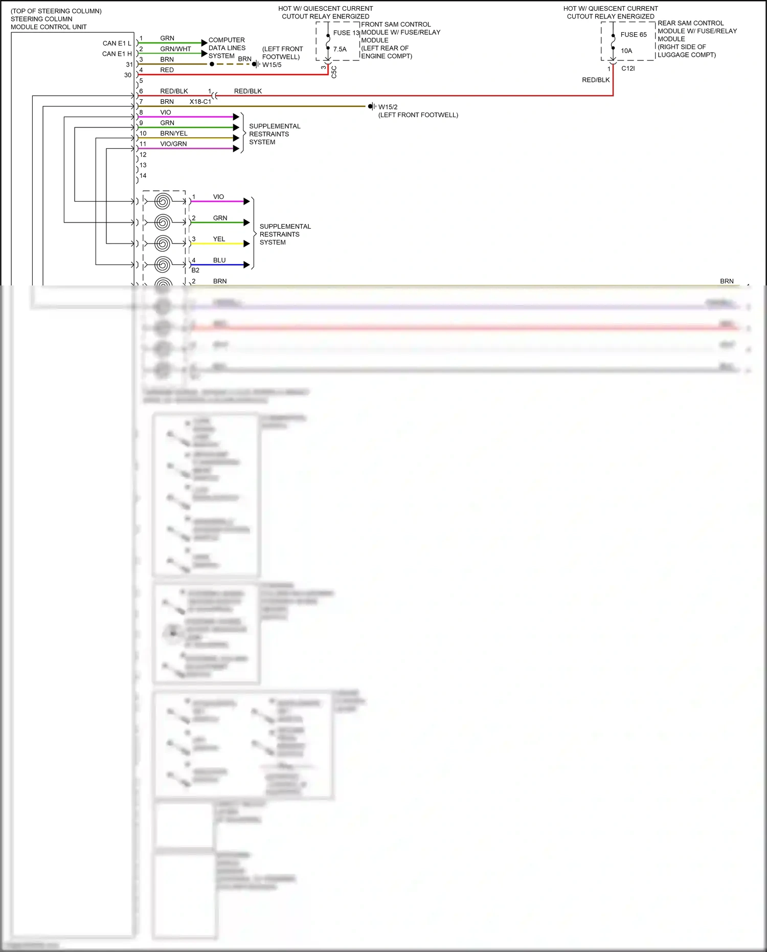 Wiring diagram computer data lines system for Mercedes-Benz E-class W212/S212/C207/A207 facelift (2013-2016) (66 of 443)