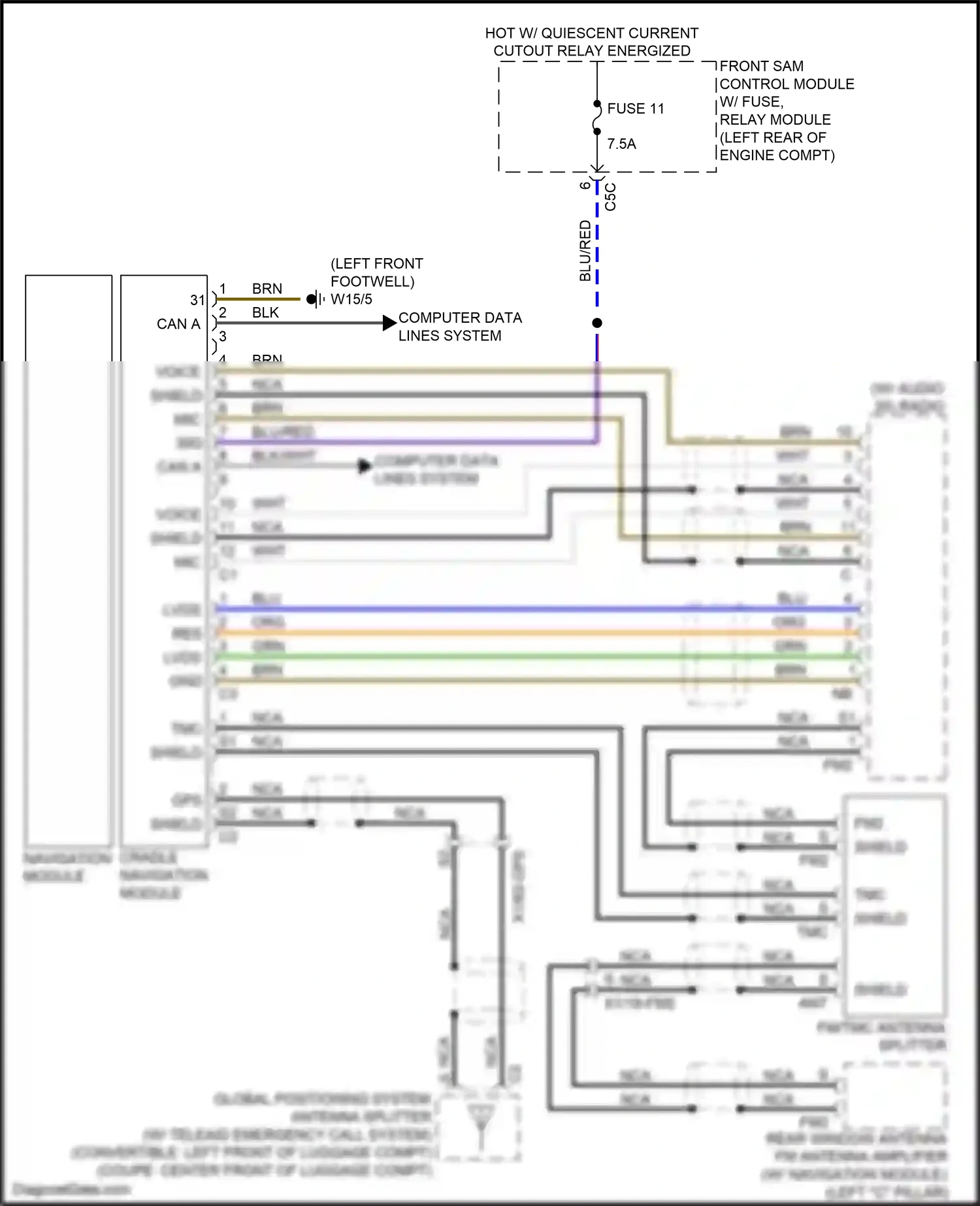 Wiring diagram computer data lines system for Mercedes-Benz E-class W212/S212/C207/A207 facelift (2013-2016) (204 of 443)