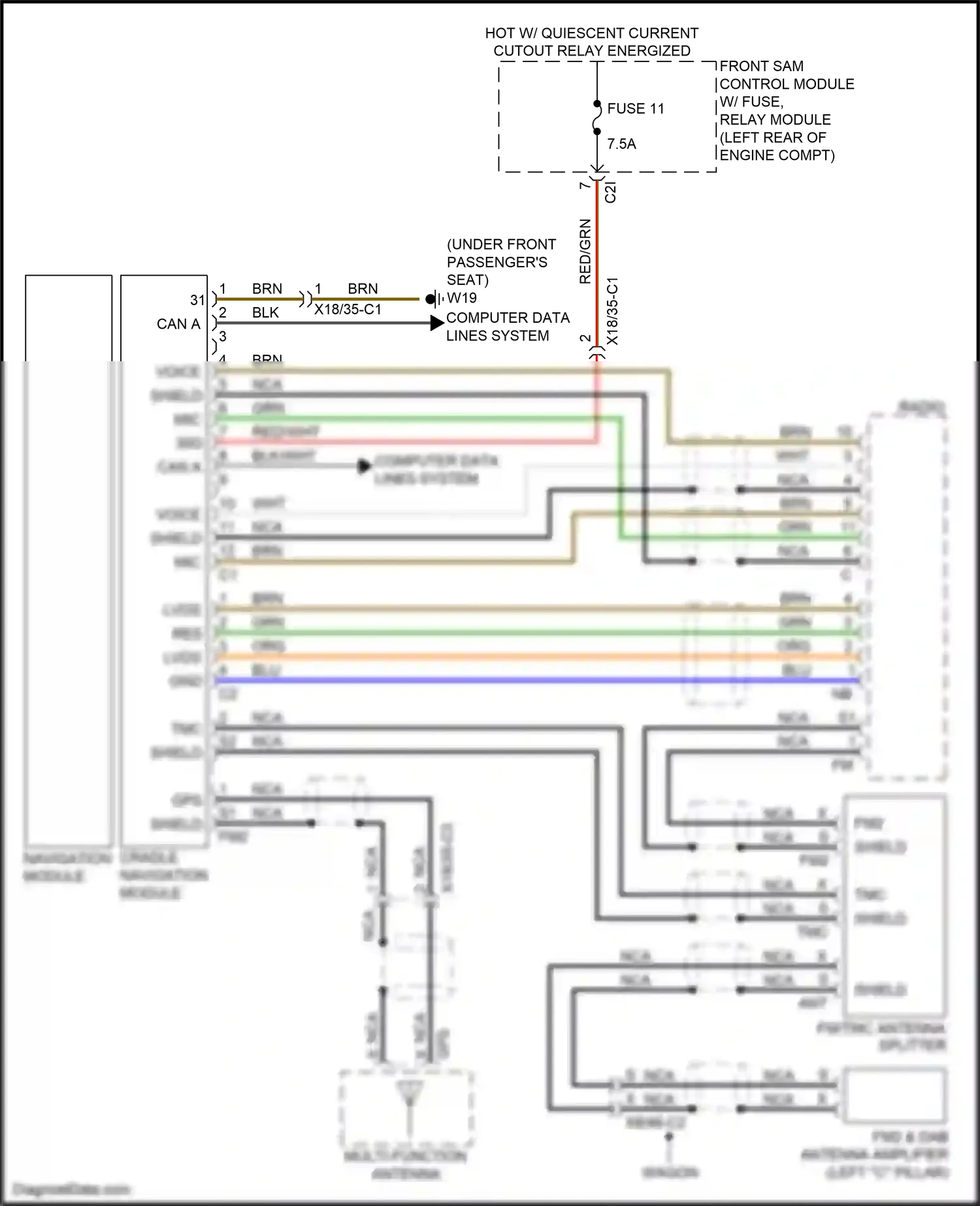 Wiring diagram computer data lines system for Mercedes-Benz E-class W212/S212/C207/A207 facelift (2013-2016) (95 of 443)