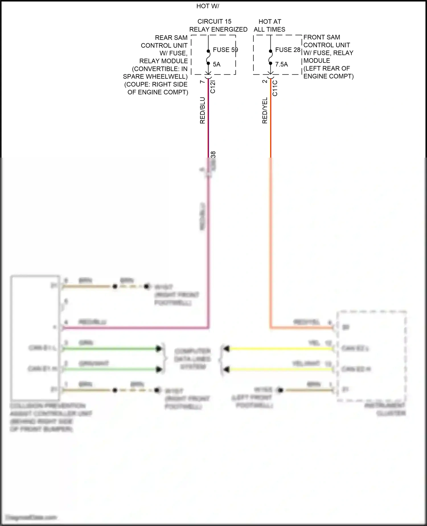 Wiring diagram computer data lines system for Mercedes-Benz E-class W212/S212/C207/A207 facelift (2013-2016) (231 of 443)