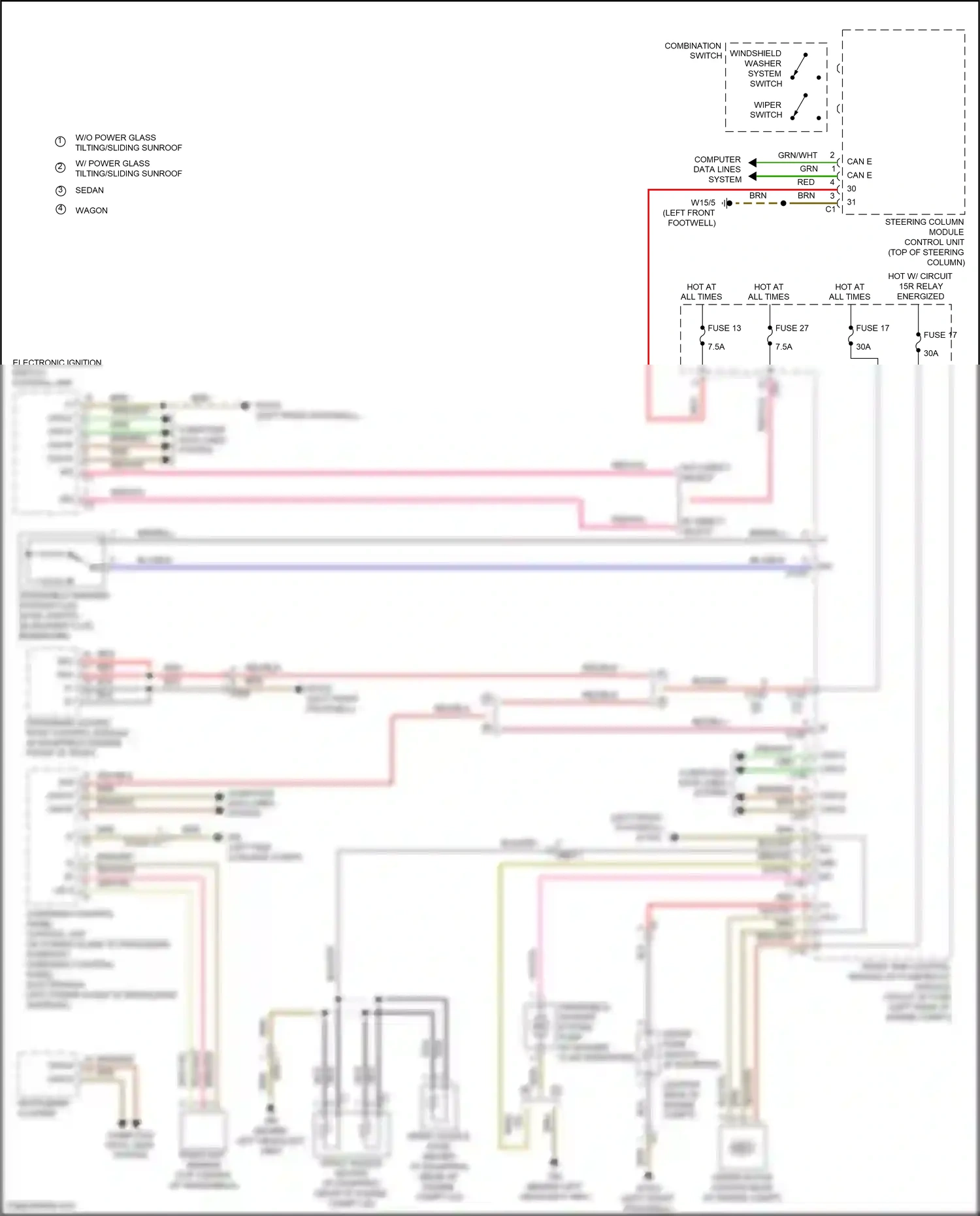Wiring diagram computer data lines system for Mercedes-Benz E-class W212/S212/C207/A207 facelift (2013-2016) (80 of 443)