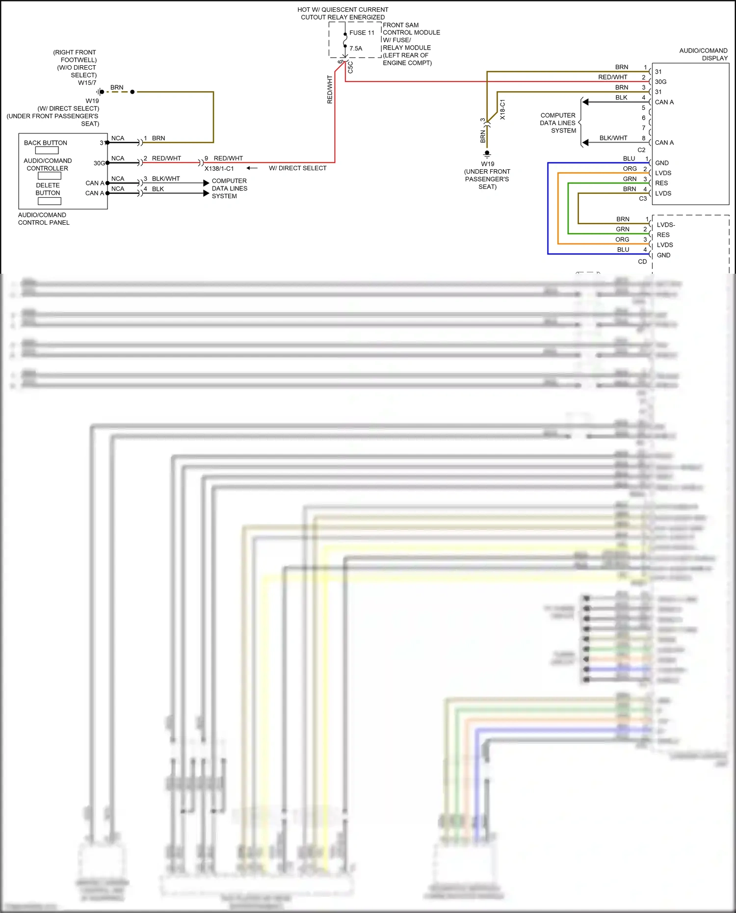 Wiring diagram computer data lines system for Mercedes-Benz E-class W212/S212/C207/A207 facelift (2013-2016) (22 of 443)
