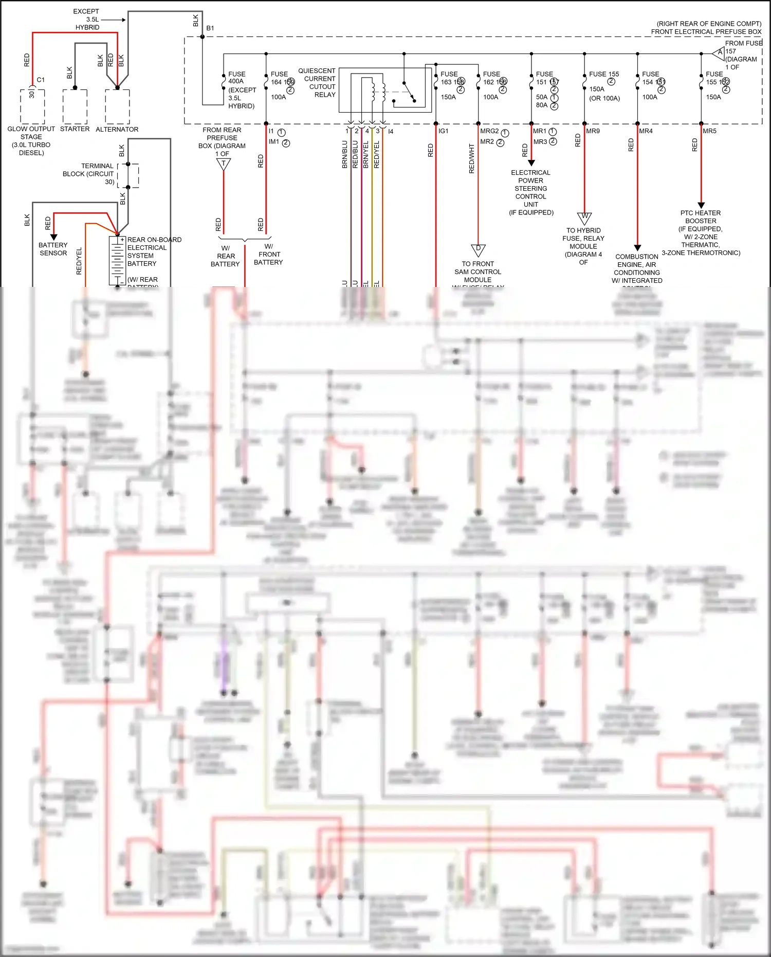 Wiring diagram eco start/ stop function additional battery for Mercedes-Benz E-class W212/S212/C207/A207 facelift (2013-2016) (1 of 5)
