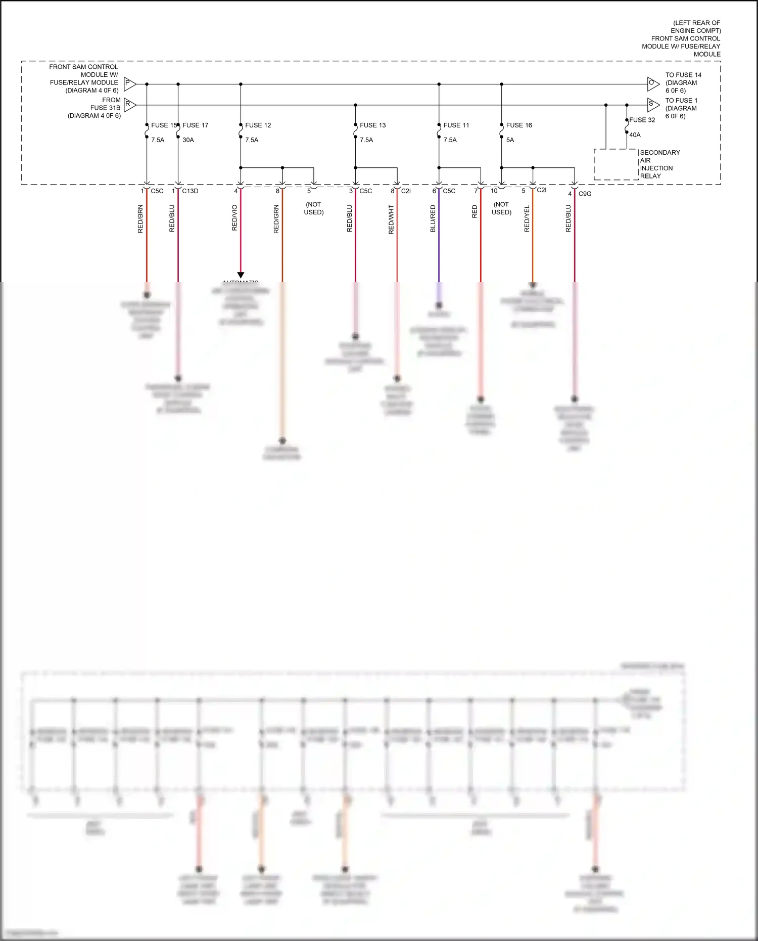 Wiring diagram electronic selector level module control unit for Mercedes-Benz E-class W212/S212/C207/A207 facelift (2013-2016) (2 of 5)