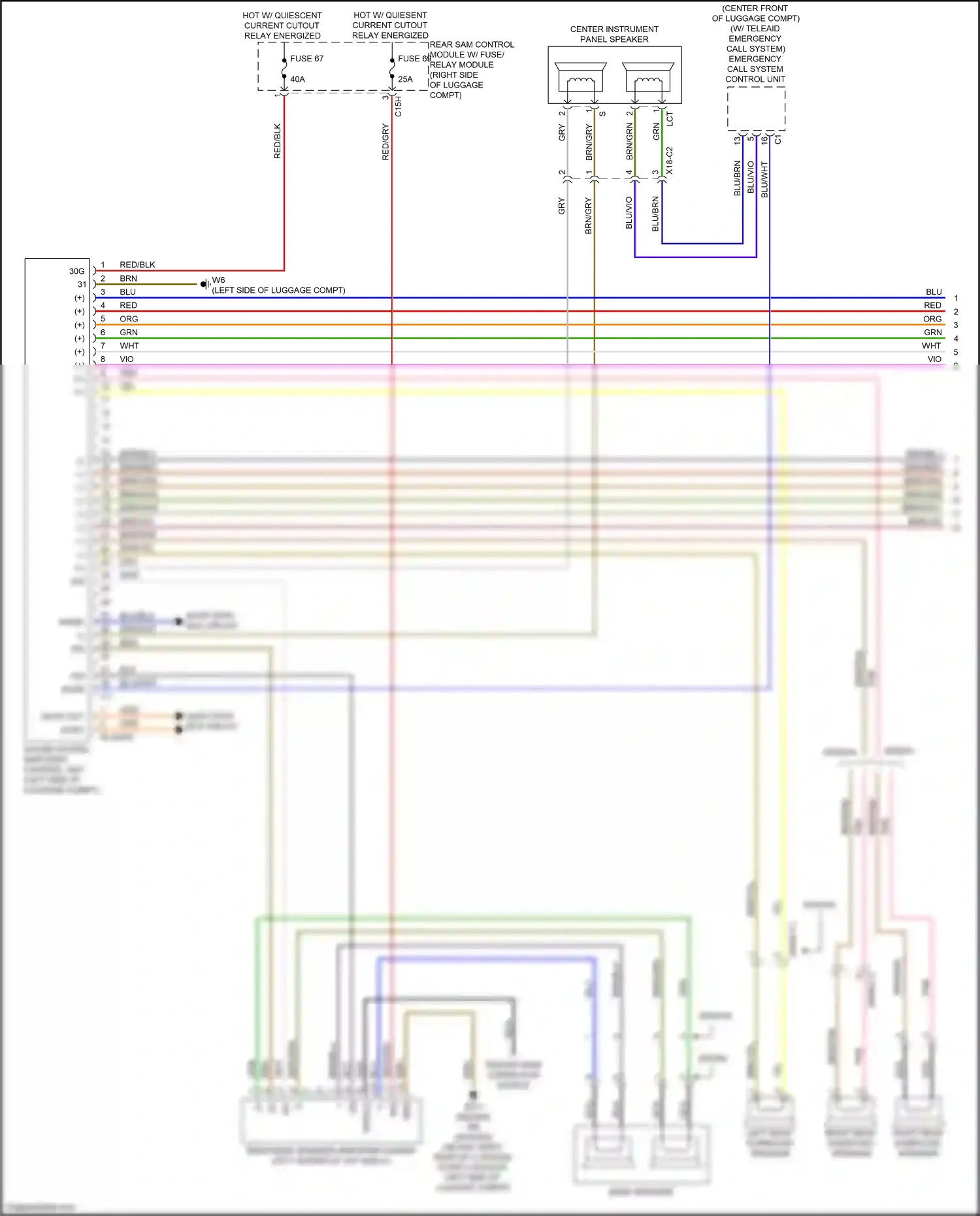 Wiring diagram emergency call system control unit for Mercedes-Benz E-class W212/S212/C207/A207 facelift (2013-2016) (9 of 38)