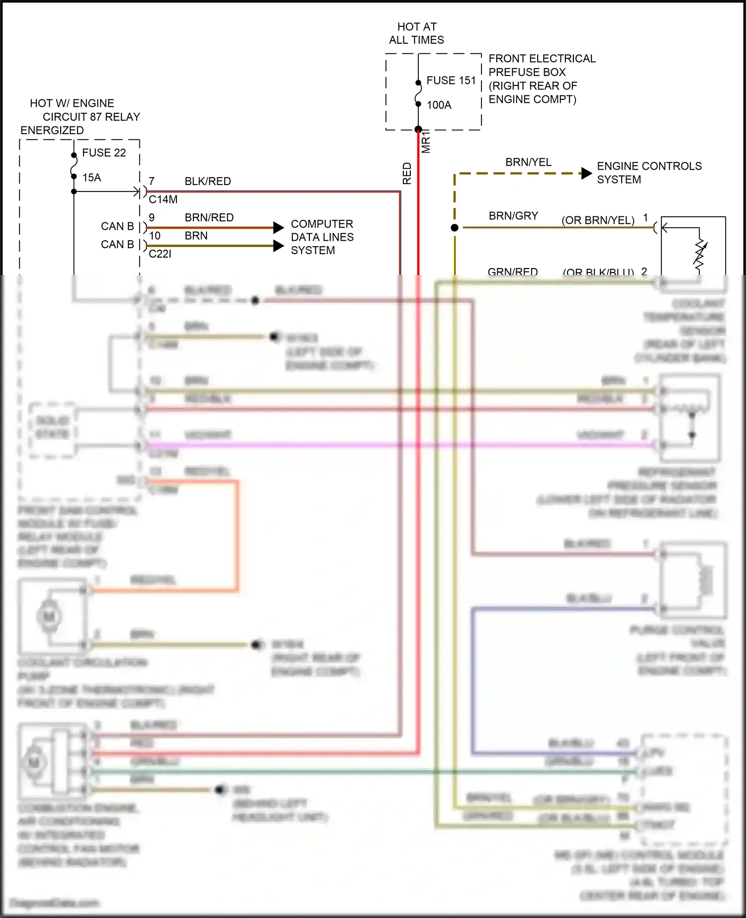 Wiring diagram engine controls system for Mercedes-Benz E-class W212/S212/C207/A207 facelift (2013-2016) (14 of 37)