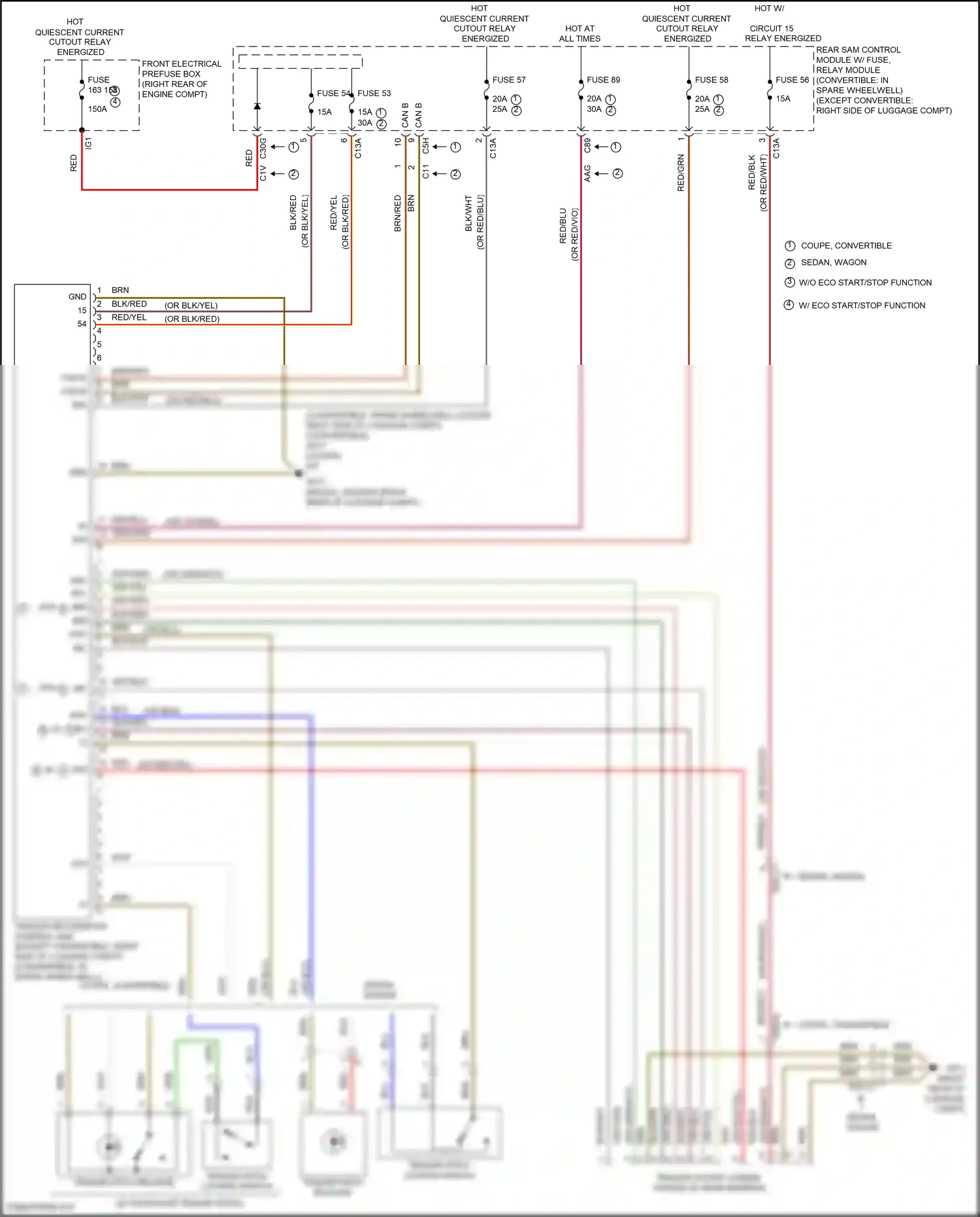 Wiring diagram front electrical prefuse box for Mercedes-Benz E-class W212/S212/C207/A207 facelift (2013-2016) (10 of 93)