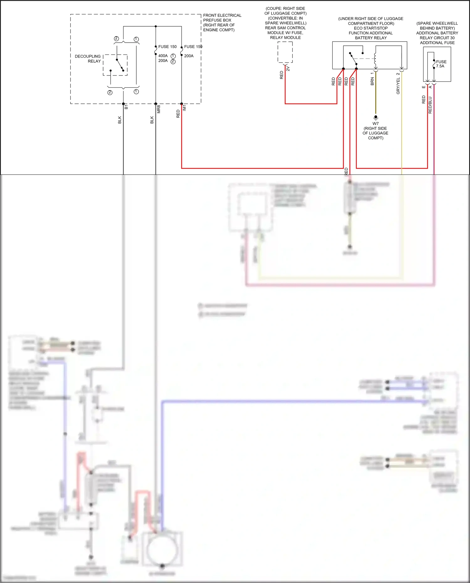 Mercedes-Benz E-class W212/S212/C207/A207 facelift (2013-2016) front electrical prefuse box wiring diagram  (75 of 93)