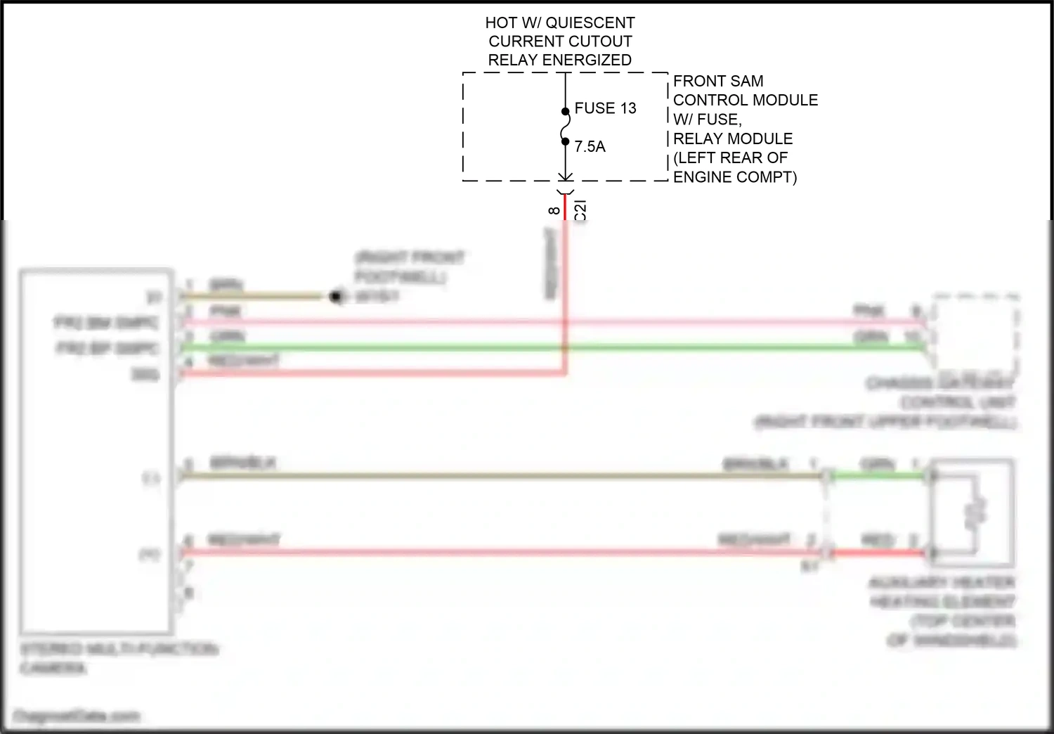 Mercedes-Benz E-class W212/S212/C207/A207 facelift (2013-2016) front sam control module w/ fuse/ relay module wiring diagram  (99 of 145)