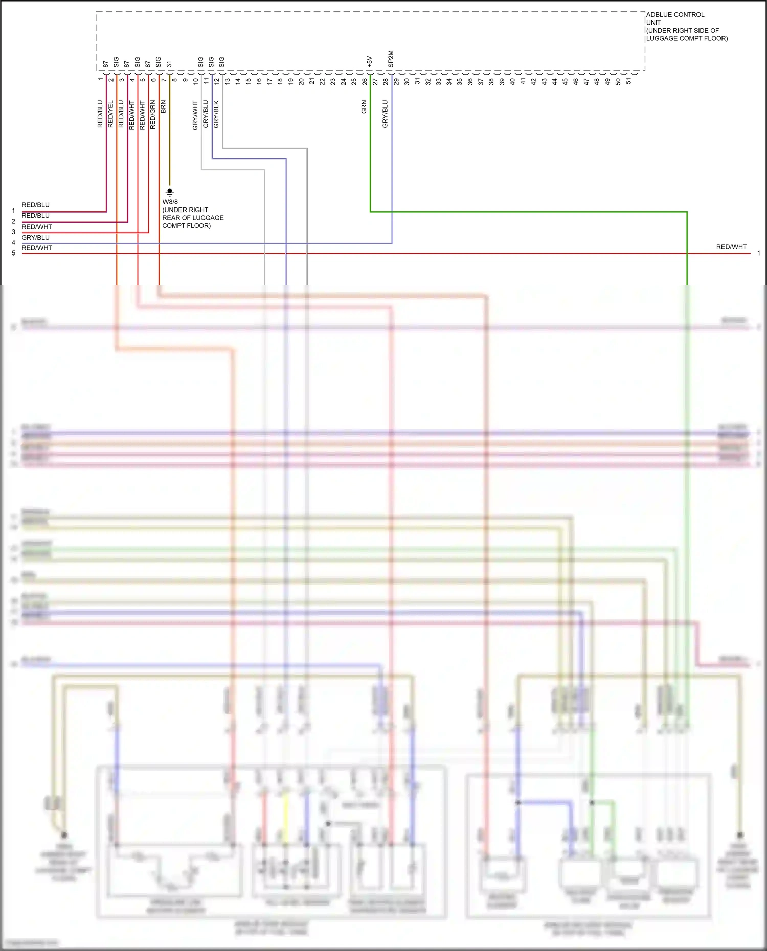 Wiring diagram heating element for Mercedes-Benz E-class W212/S212/C207/A207 facelift (2013-2016) (1 of 1)