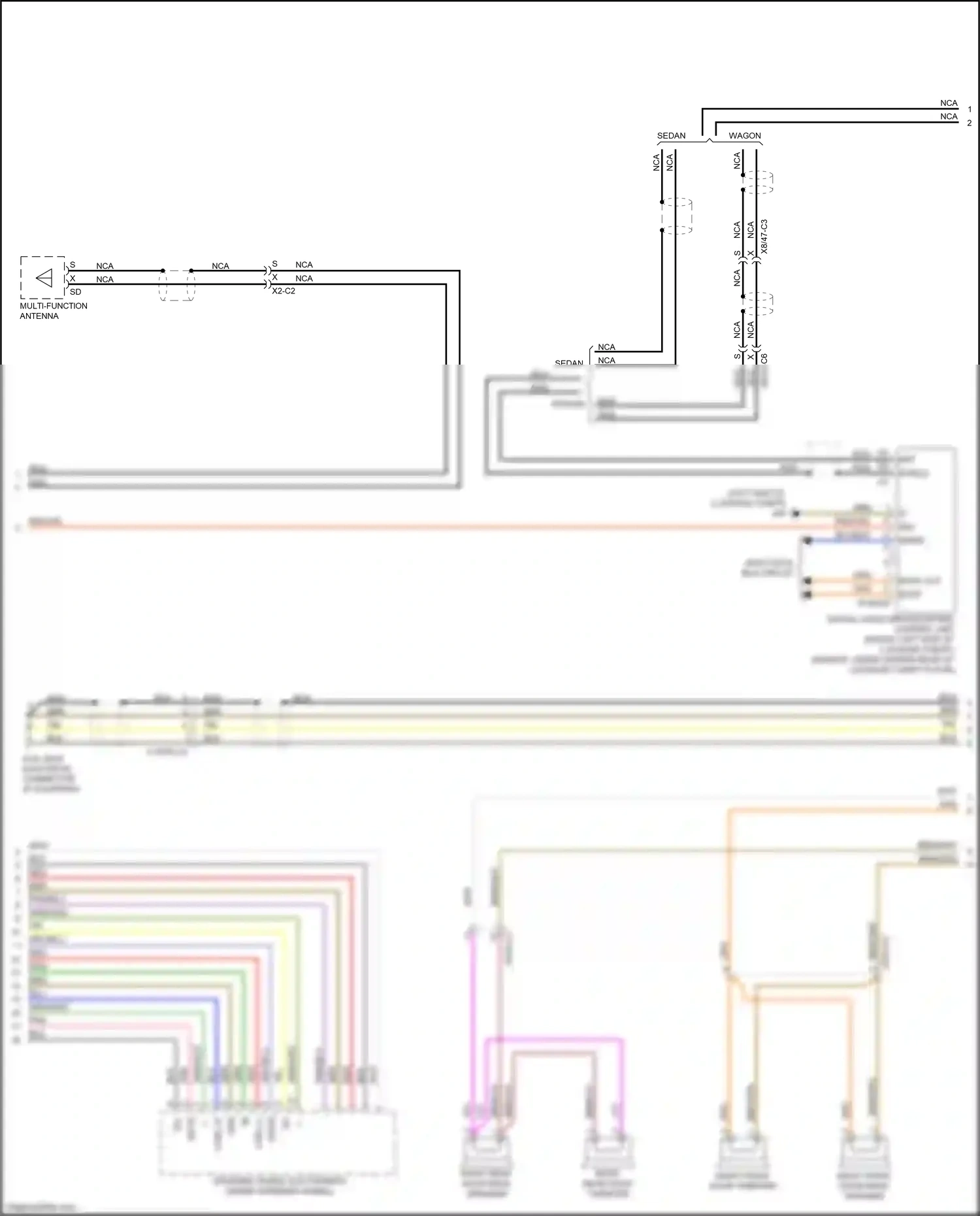 Wiring diagram multi-function antenna for Mercedes-Benz E-class W212/S212/C207/A207 facelift (2013-2016) (9 of 18)