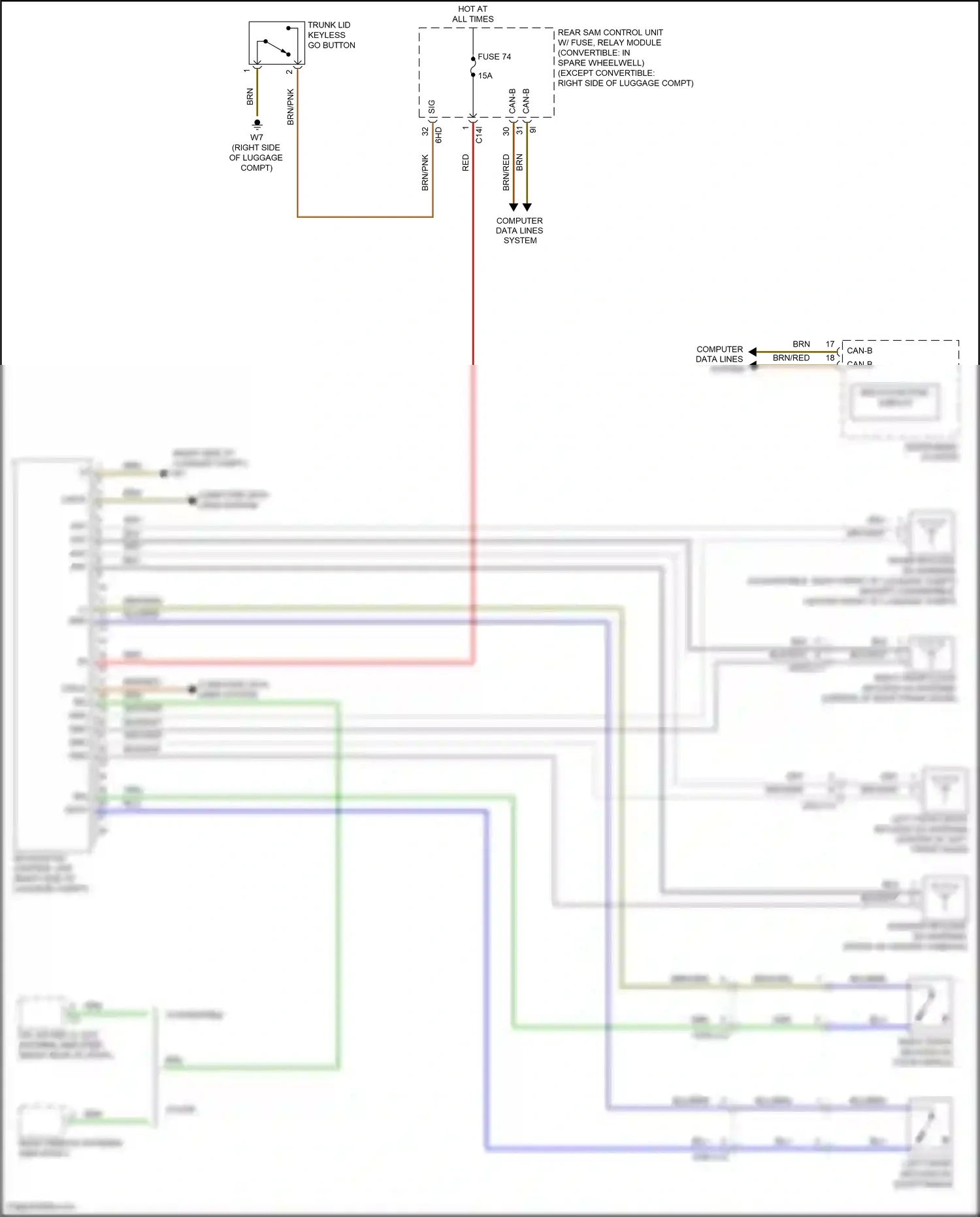 Mercedes-Benz E-class W212/S212/C207/A207 facelift (2013-2016) multi-function display wiring diagram  (16 of 23)