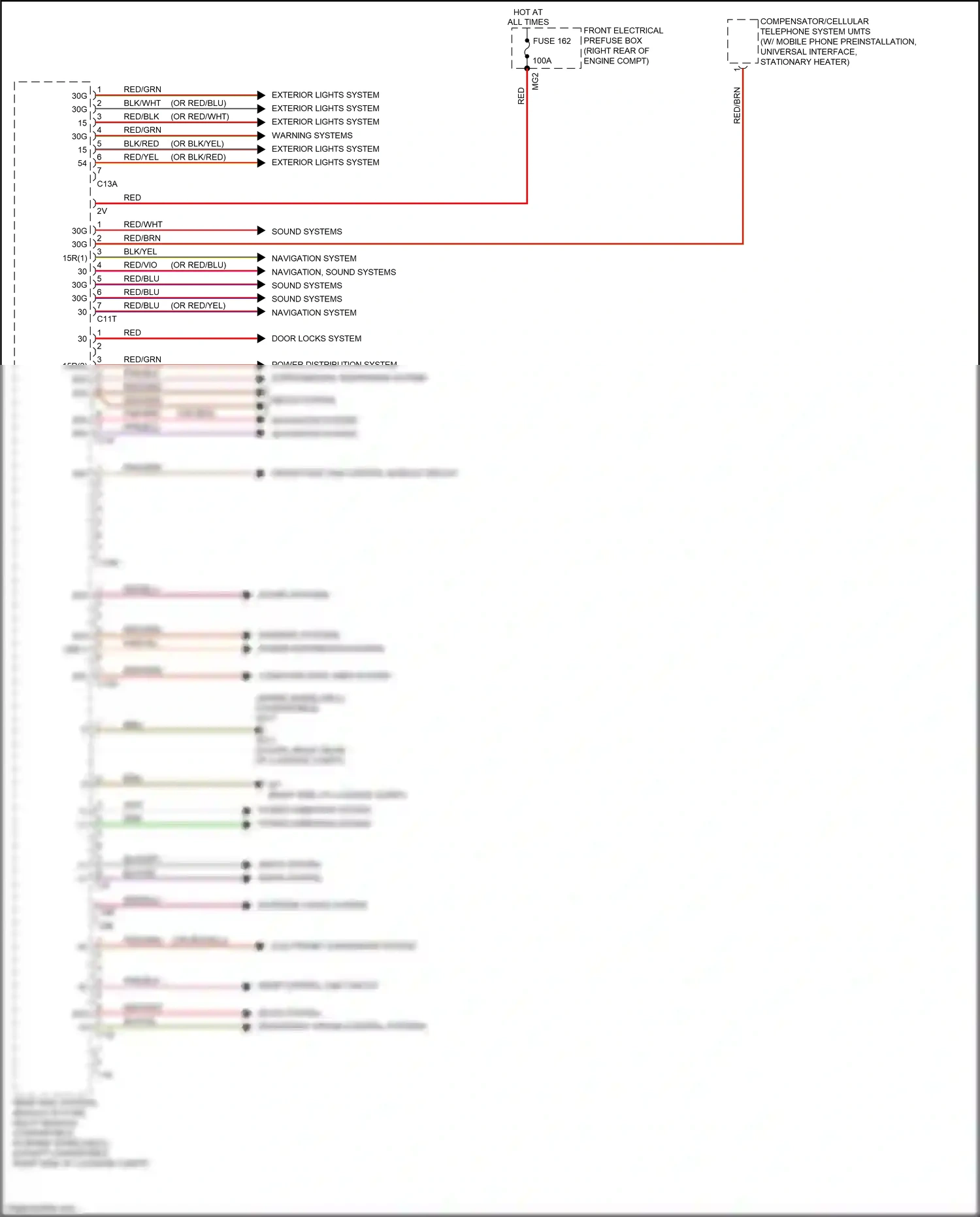 Wiring diagram navigation system navigation system for Mercedes-Benz E-class W212/S212/C207/A207 facelift (2013-2016) (1 of 2)