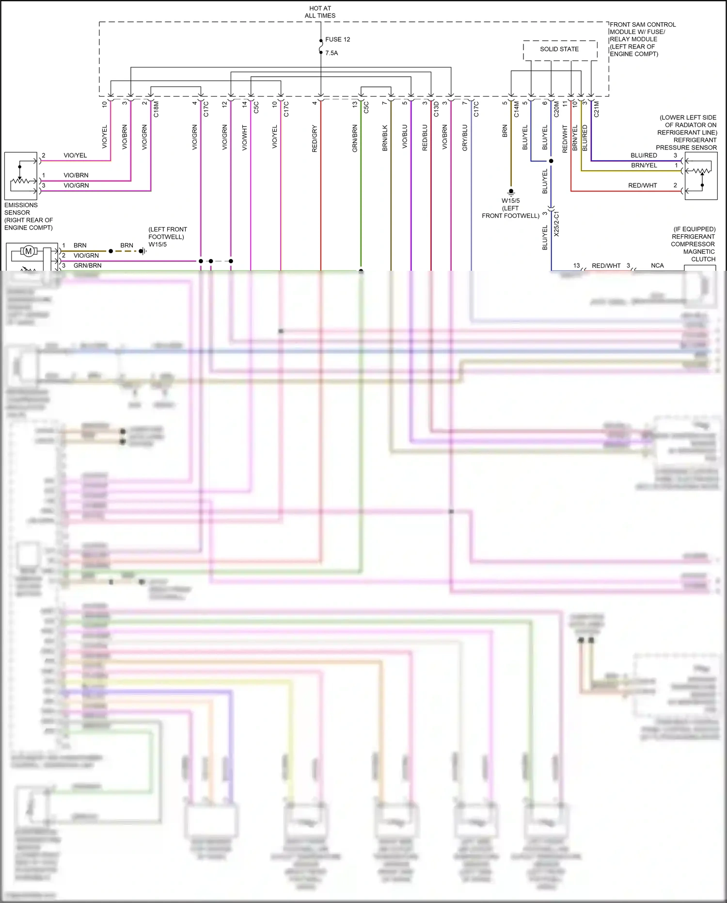 Wiring diagram overhead control panel control module for Mercedes-Benz E-class W212/S212/C207/A207 facelift (2013-2016) (2 of 16)