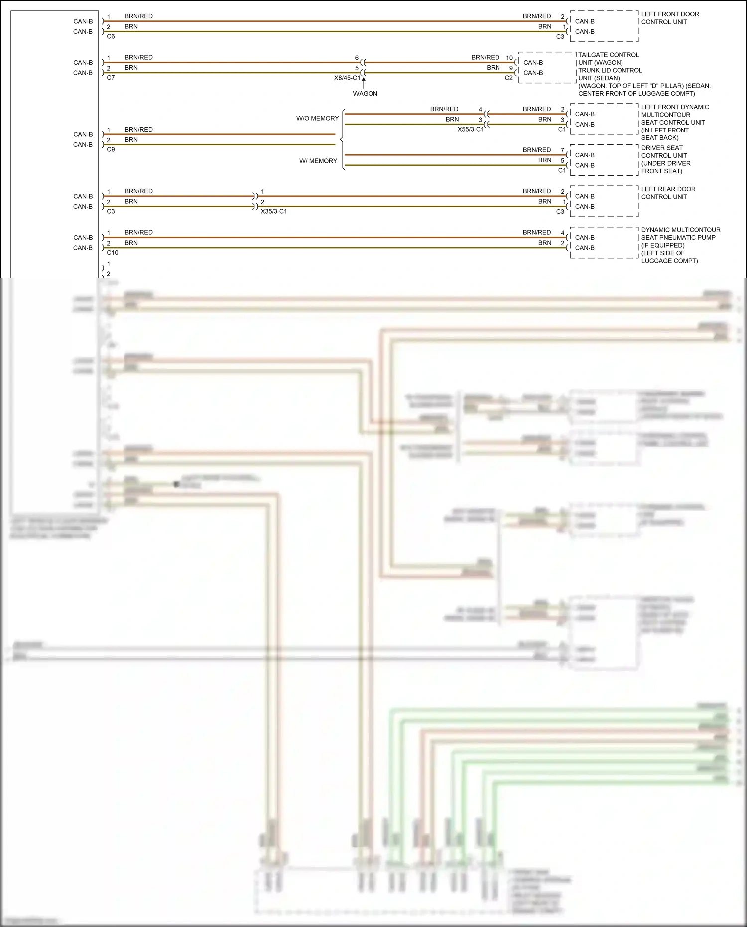 Wiring diagram overhead control panel control unit for Mercedes-Benz E-class W212/S212/C207/A207 facelift (2013-2016) (4 of 25)