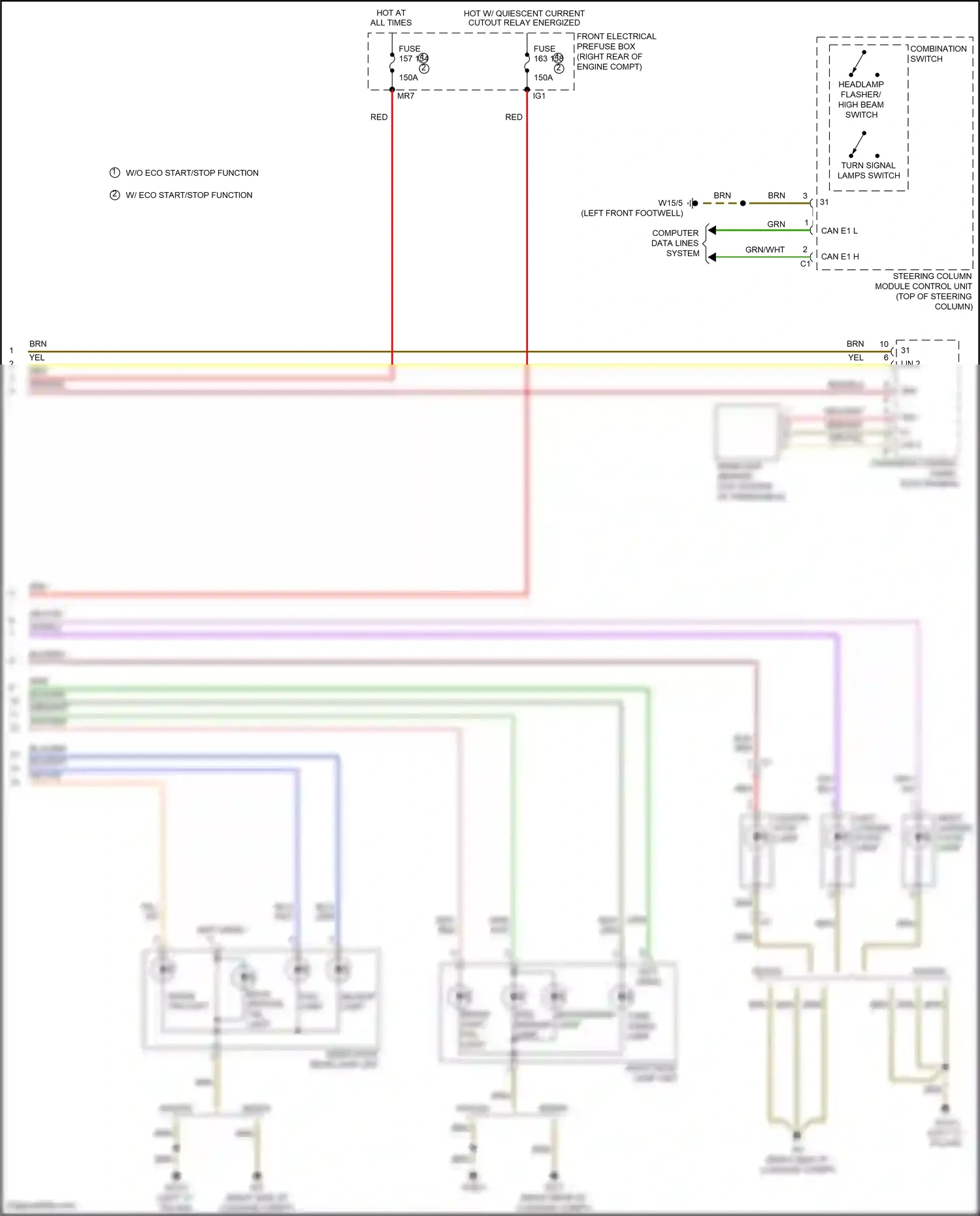Wiring diagram overhead control panel electronics for Mercedes-Benz E-class W212/S212/C207/A207 facelift (2013-2016) (4 of 83)