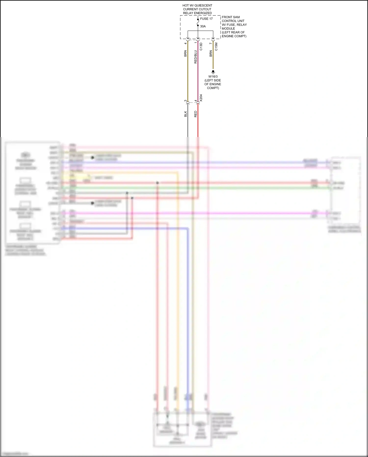 Wiring diagram overhead control panel electronics for Mercedes-Benz E-class W212/S212/C207/A207 facelift (2013-2016) (23 of 83)