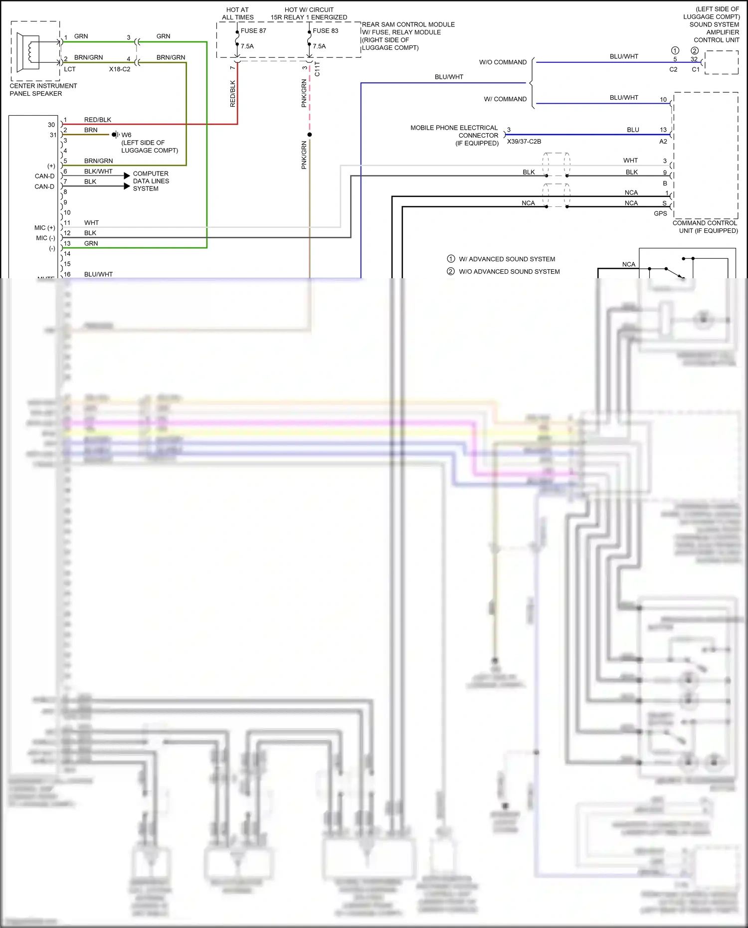 Wiring diagram overhead control panel electronics for Mercedes-Benz E-class W212/S212/C207/A207 facelift (2013-2016) (19 of 83)
