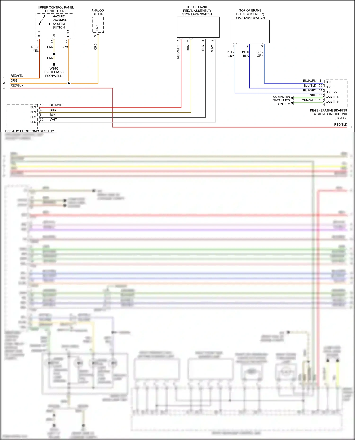 Wiring diagram premium electronic stability program control unit for Mercedes-Benz E-class W212/S212/C207/A207 facelift (2013-2016) (3 of 15)