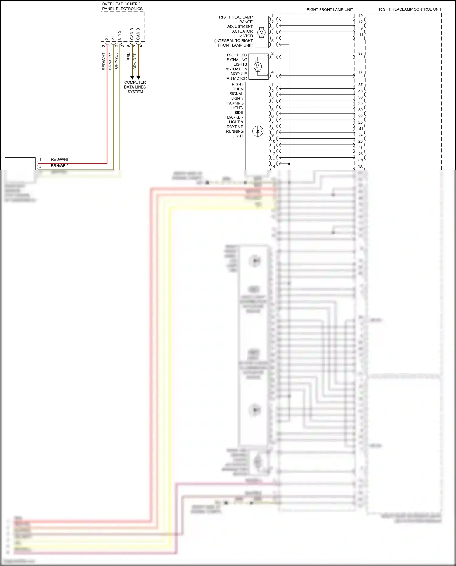 Wiring diagram rain/light sensor for Mercedes-Benz E-class W212/S212/C207/A207 facelift (2013-2016) (3 of 21)