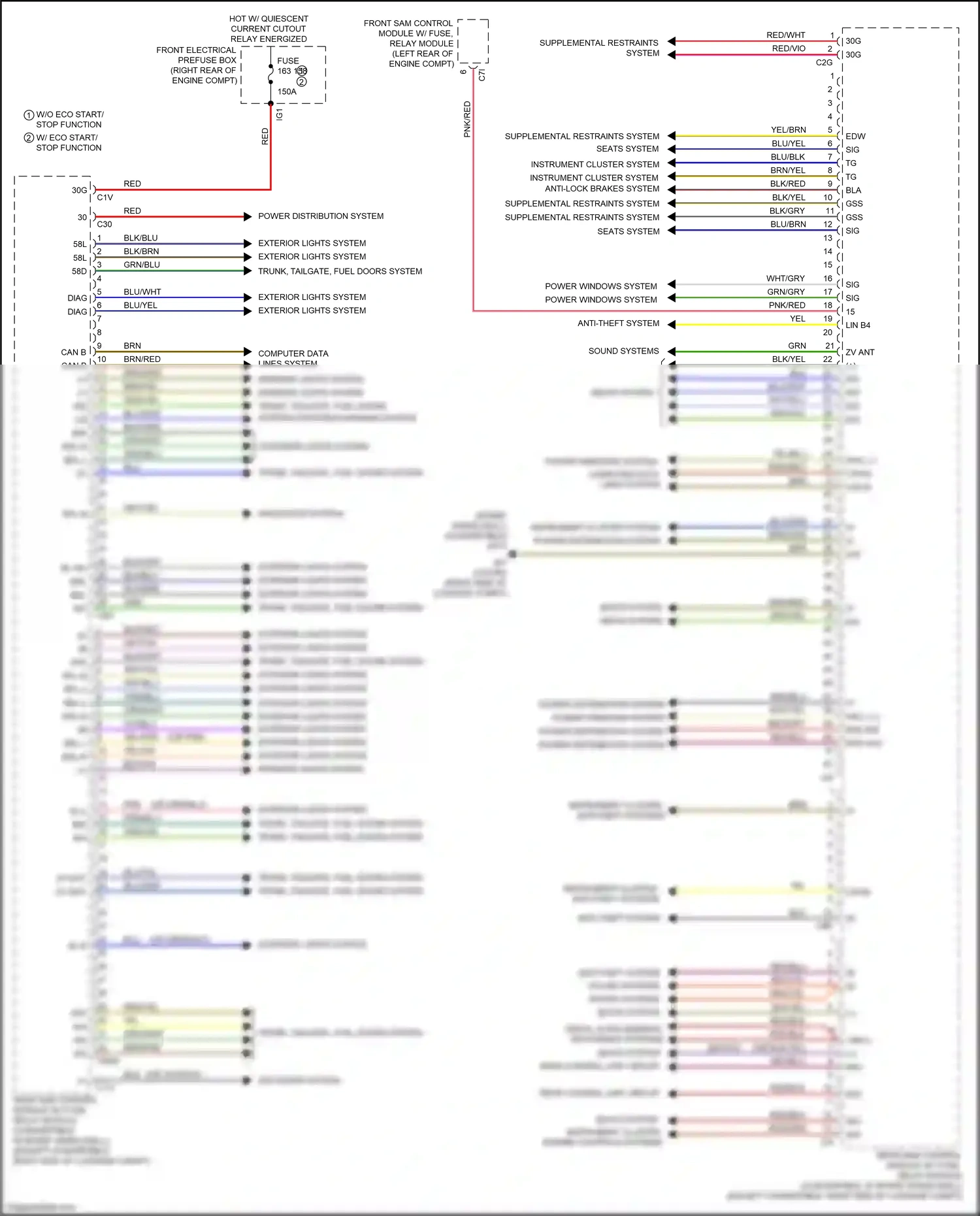 Wiring diagram rss ein for Mercedes-Benz E-class W212/S212/C207/A207 facelift (2013-2016) (1 of 2)