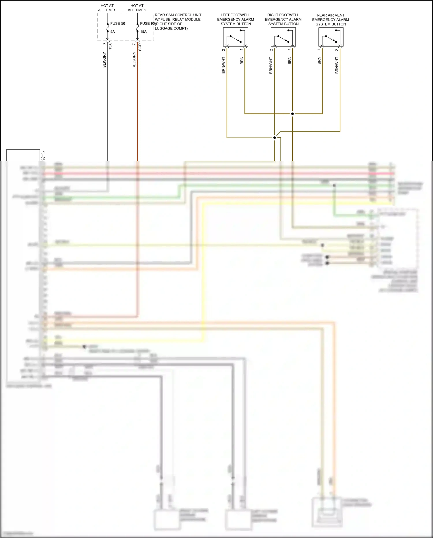 Wiring diagram special-purpose vehicle multi-function control unit for Mercedes-Benz E-class W212/S212/C207/A207 facelift (2013-2016) (2 of 2)