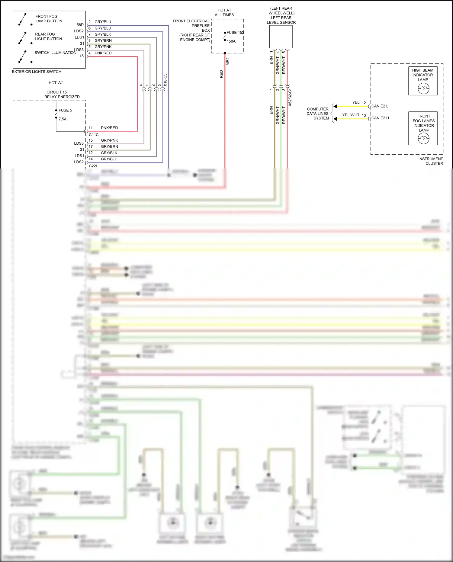 Wiring diagram steering column module control unit for Mercedes-Benz E-class W212/S212/C207/A207 facelift (2013-2016) (46 of 58)