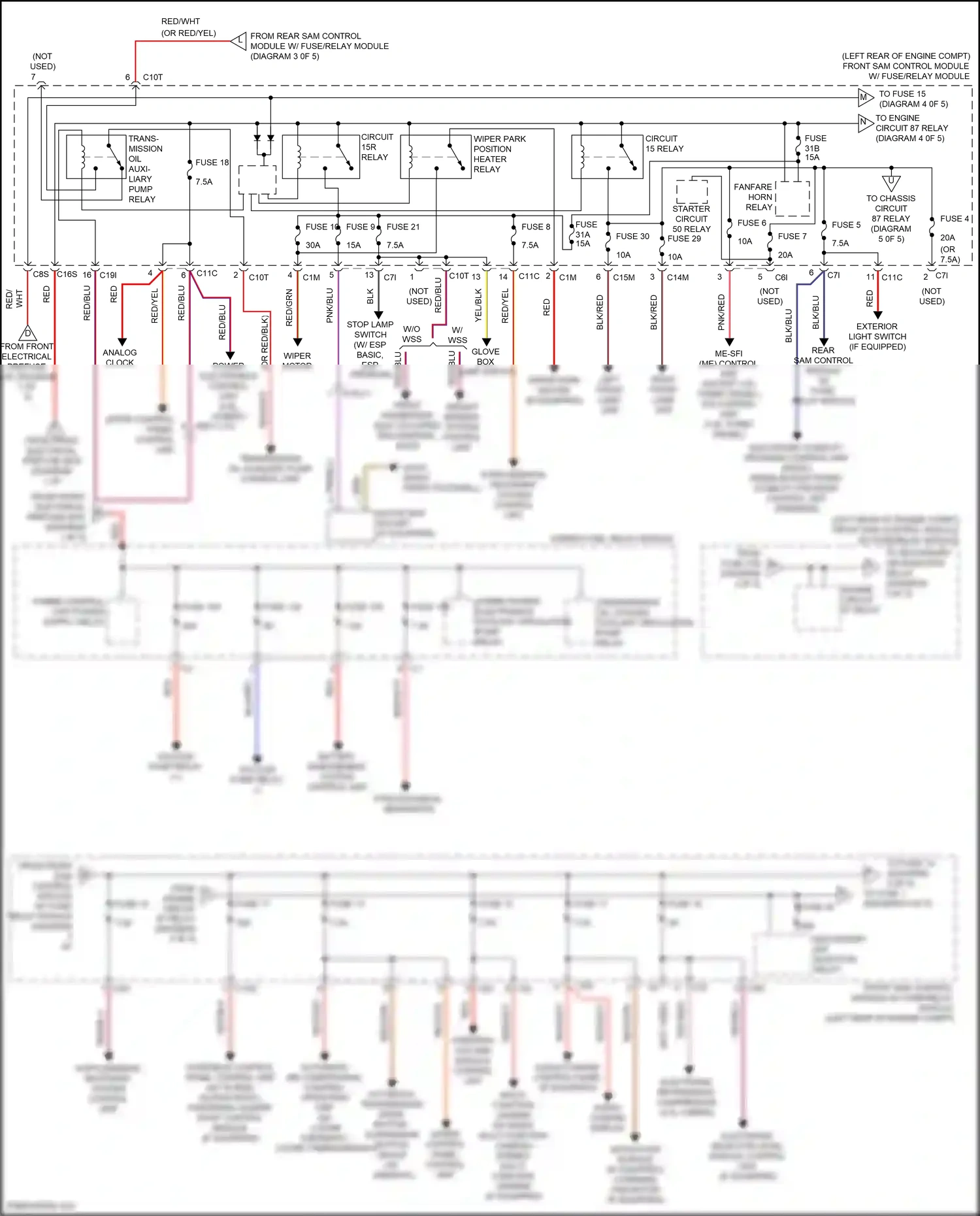 Wiring diagram upper control panel control unit for Mercedes-Benz E-class W212/S212/C207/A207 facelift (2013-2016) (7 of 34)